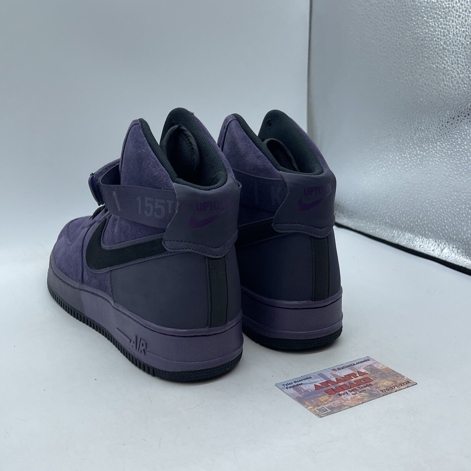 Size 12 - Nike Air Force 1 '07 QS High Harlem Purple Black Suede (573967-500)