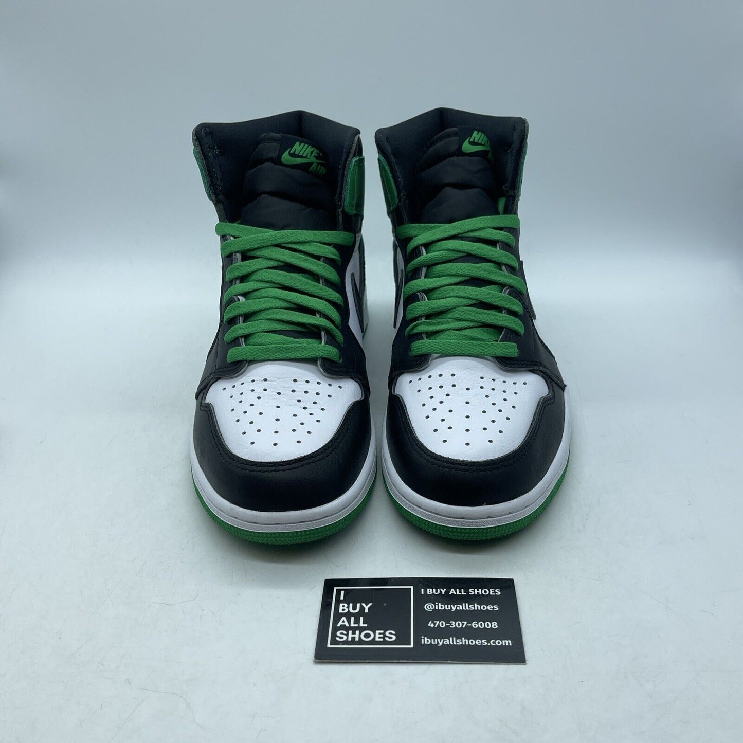 Size 9 - Air Jordan 1 Retro OG High Lucky Green White Black Leather (DZ5485-031)