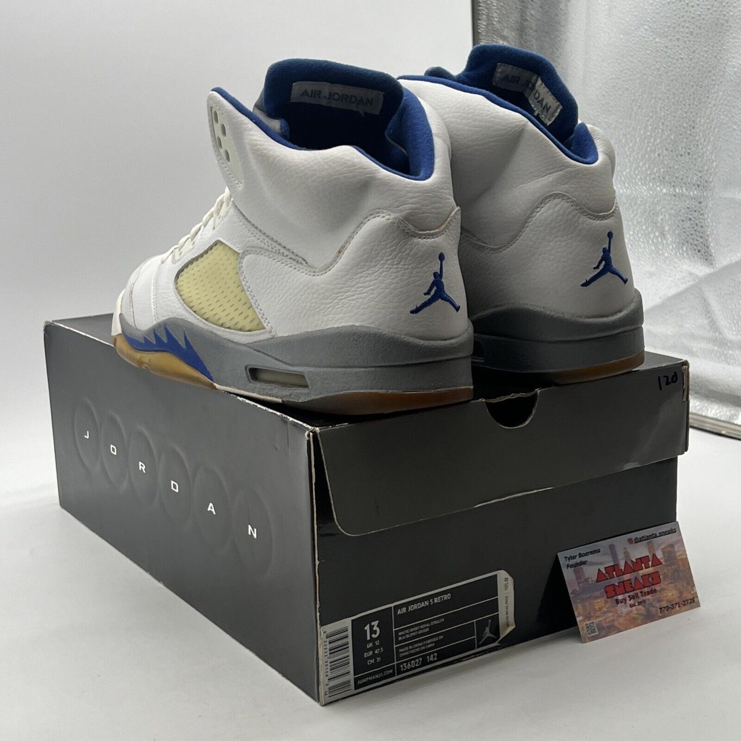Size 13 - Air Jordan 5 Retro Stealth (136027-142)