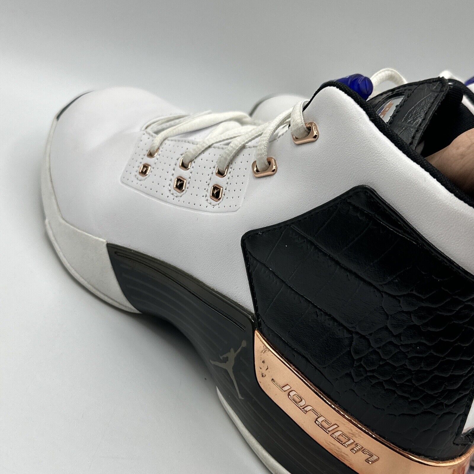 Size 9 - Jordan 17+ Retro Copper 2016 White Leather Black Bronze Purple $350 Msr