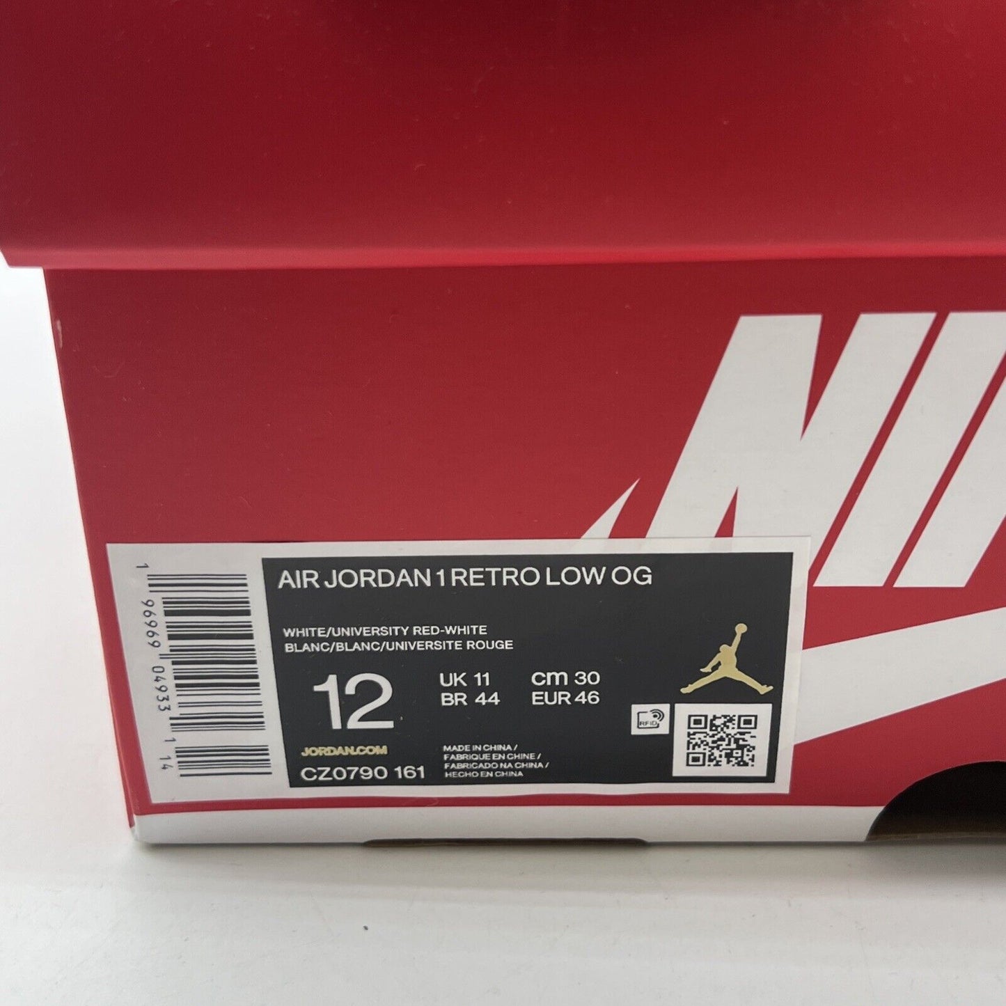 Size 12 - Air Jordan 1 Retro OG Low University Red (CZ0790-161)