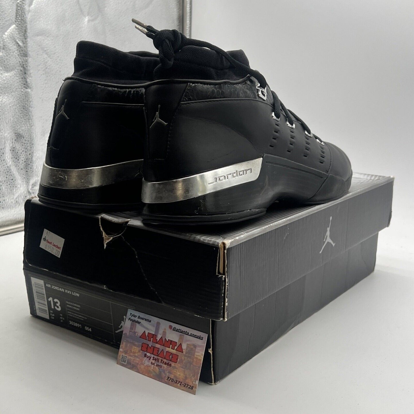 Size 13 - Air Jordan 17 OG Low Black Chrome (303891-004)