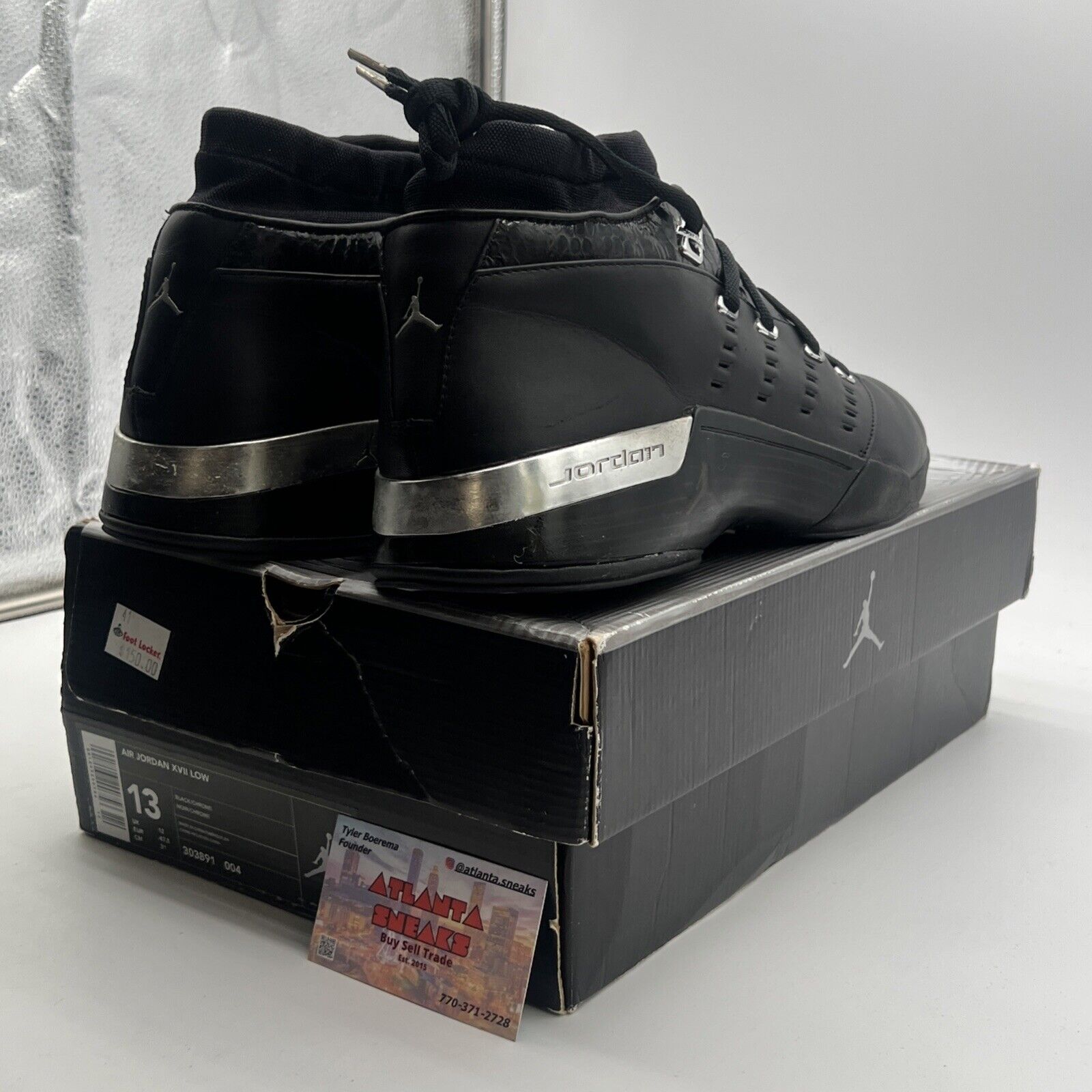 Size 13 - Air Jordan 17 OG Low Black Chrome (303891-004)