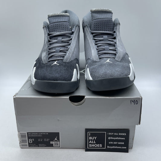 Size 8.5 - Nike Air Jordan 14 Retro Flint Grey White Suede (FJ3460-012)