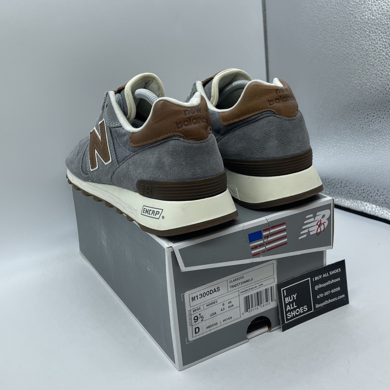 Size 9.5 - New Balance Brown Grey Suede Leather (M1300DAS)