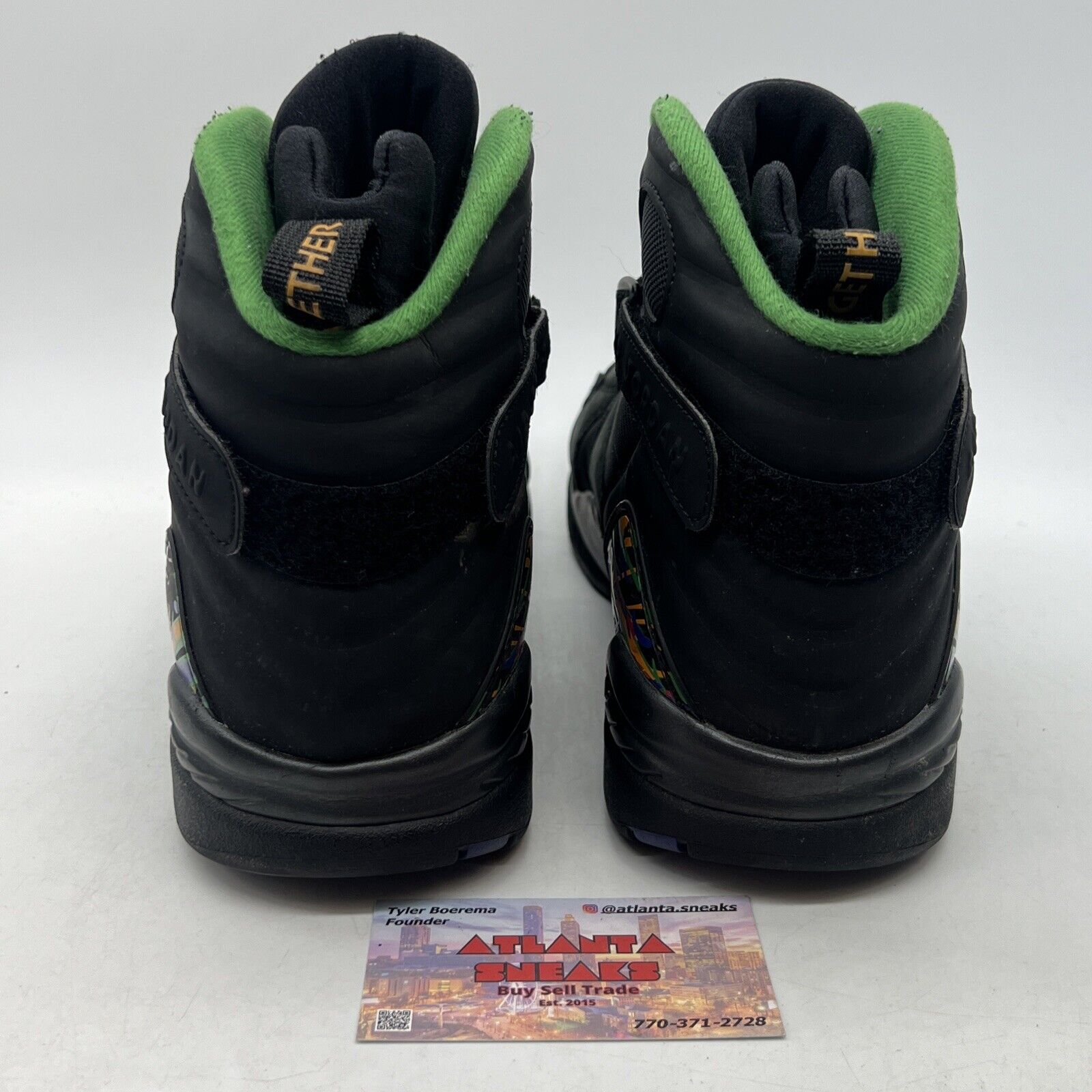 Size 13 - Air Jordan 8 Retro Tinker - Air Raid Green Black Orange (305381-004)