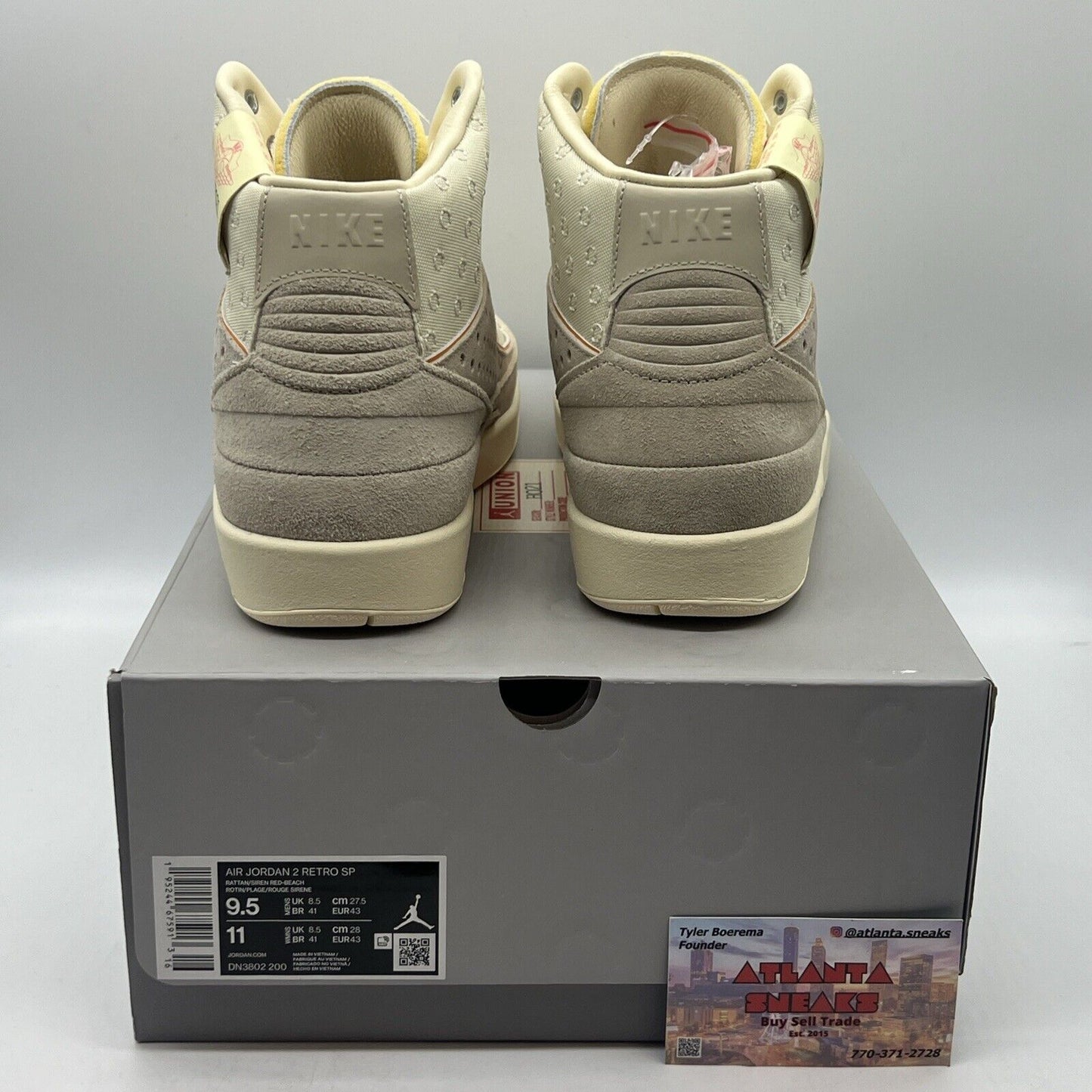 Size 9.5 - Jordan 2 Union LA Rattan Brand New Og All