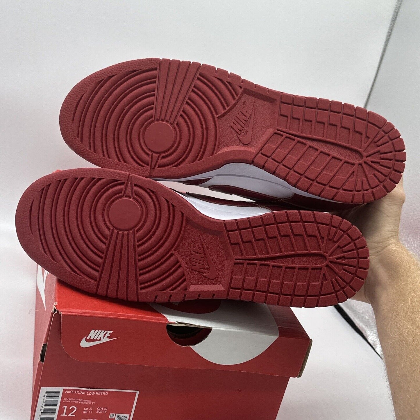 Size 12 - Nike Dunk Low Gym Red USC Yellow Burnet College Leather Ds New Rare Og