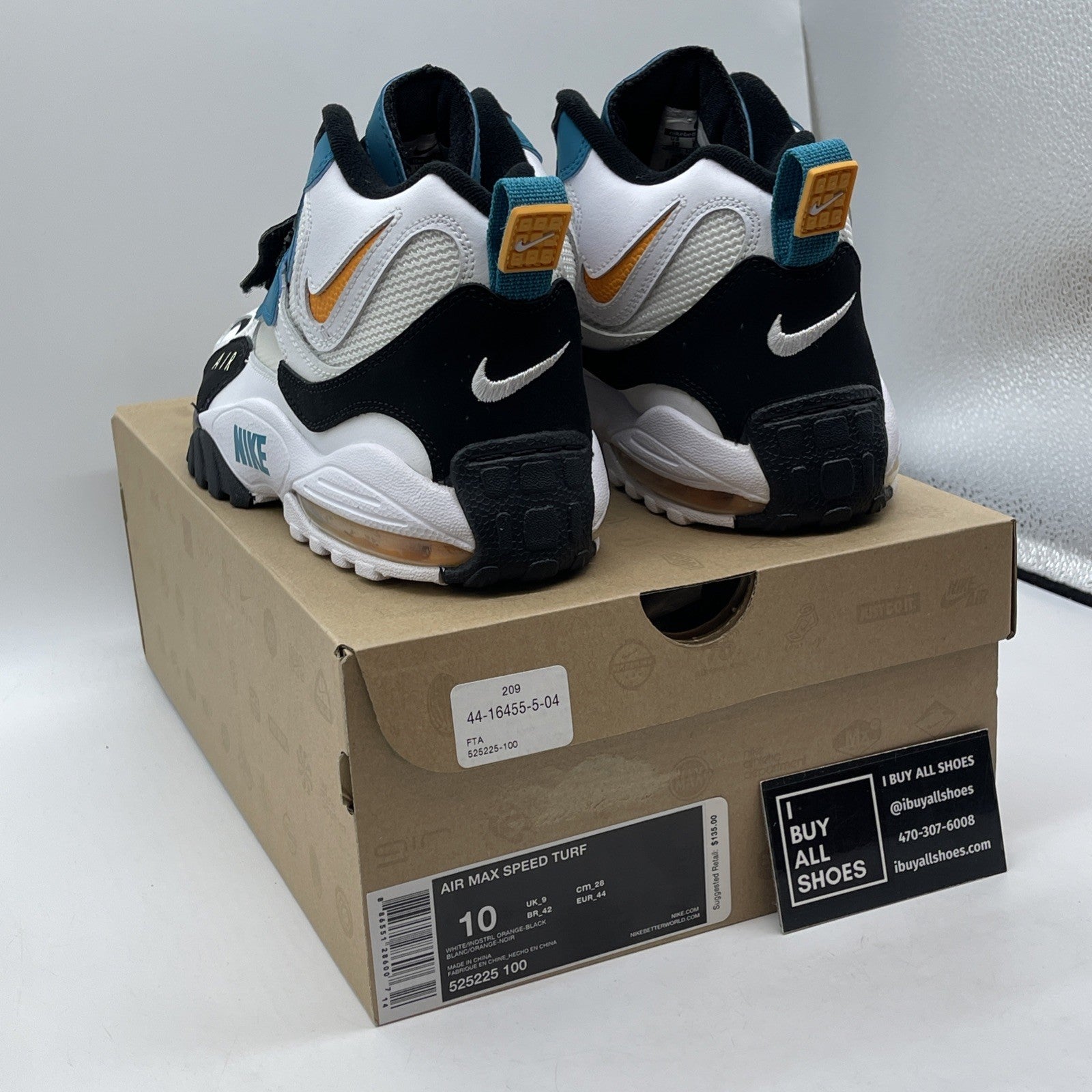 Size 10 - Nike Air Max Speed Turf Dan Marino Black Suede Leather (525225-100)