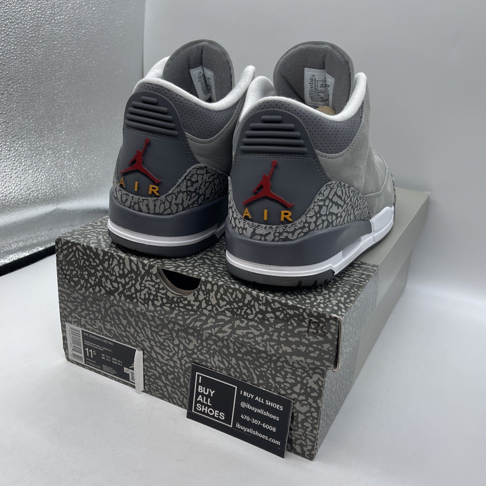Size 11.5 - Air Jordan 3 Retro Mid Cool Grey (CT8532-012)