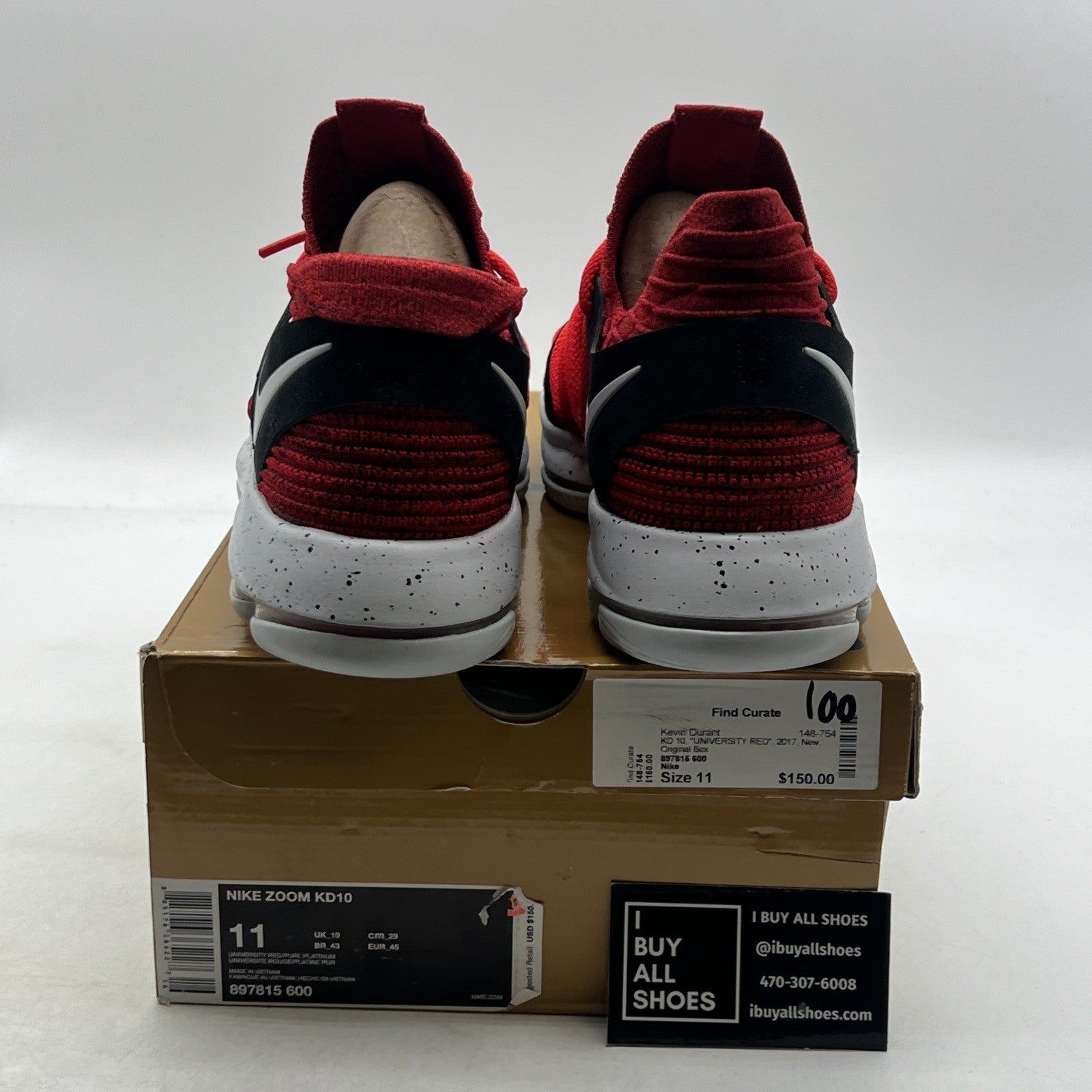 Size 11 - Nike KD 10 Red Velvet (897815-600)