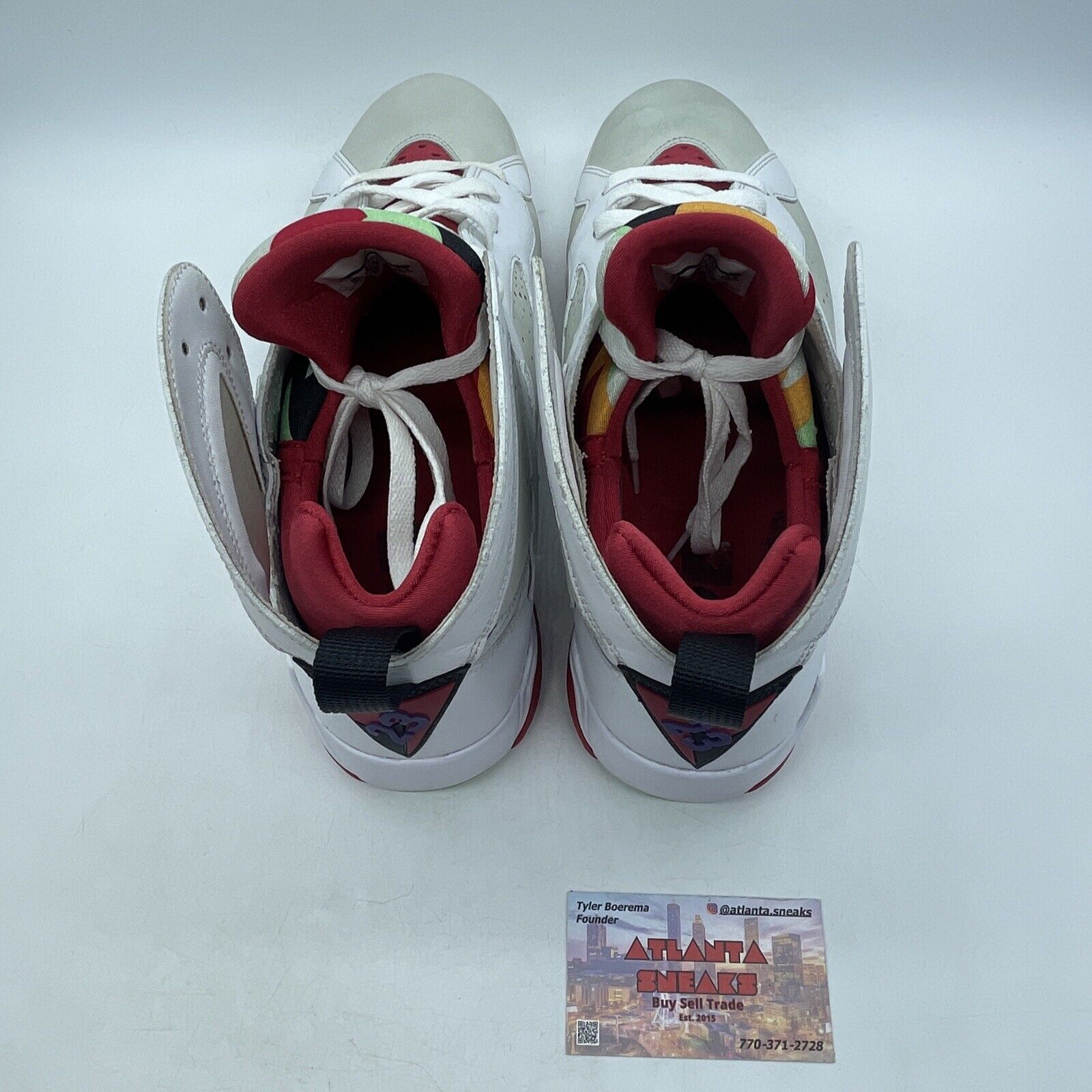 Size 10.5 - Air Jordan 7 Retro 2015 Hare White Red Black Green (304775-125)