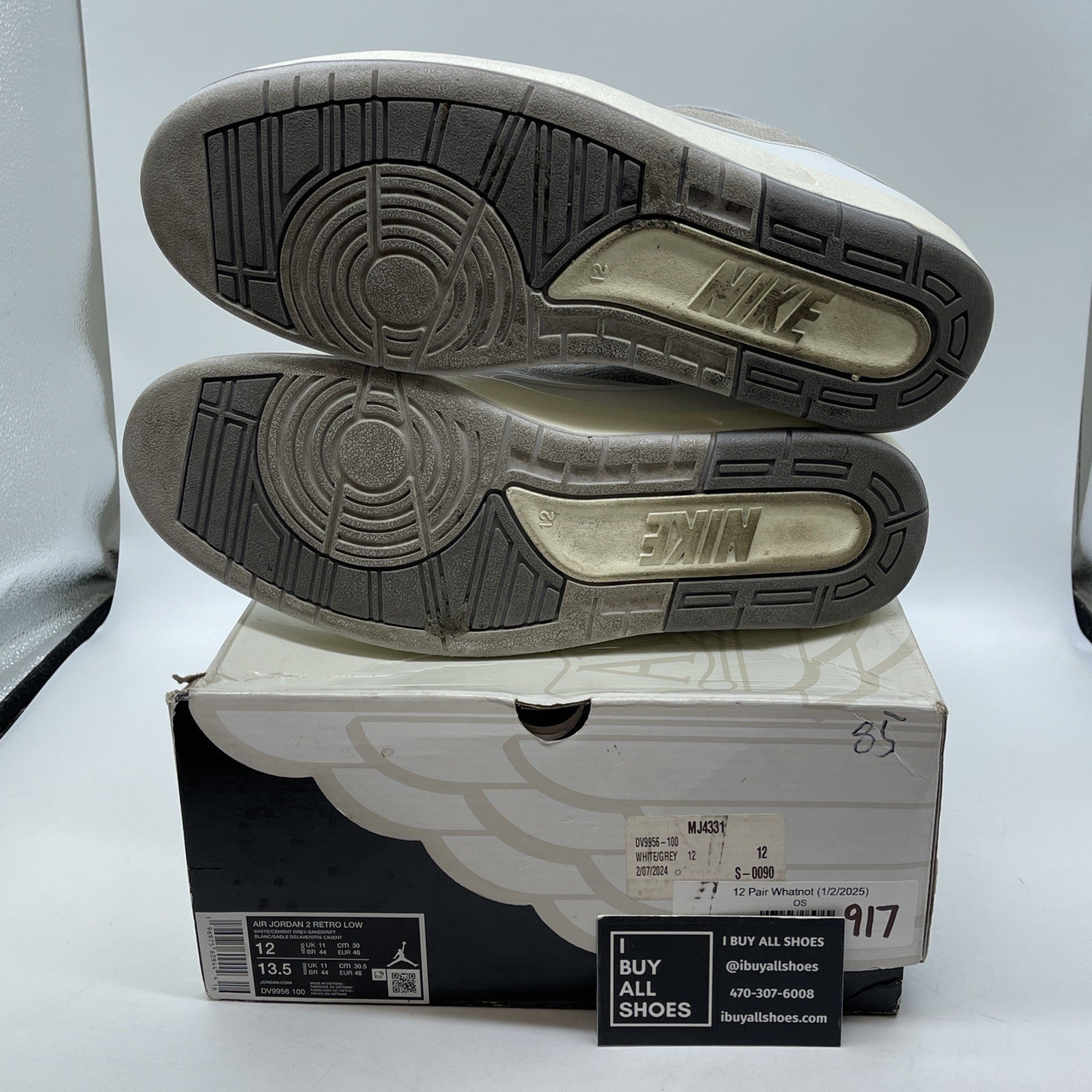 Size 12 - Air Jordan 2 Retro Low Python Grey Brown Suede Leather (DV9956-100)