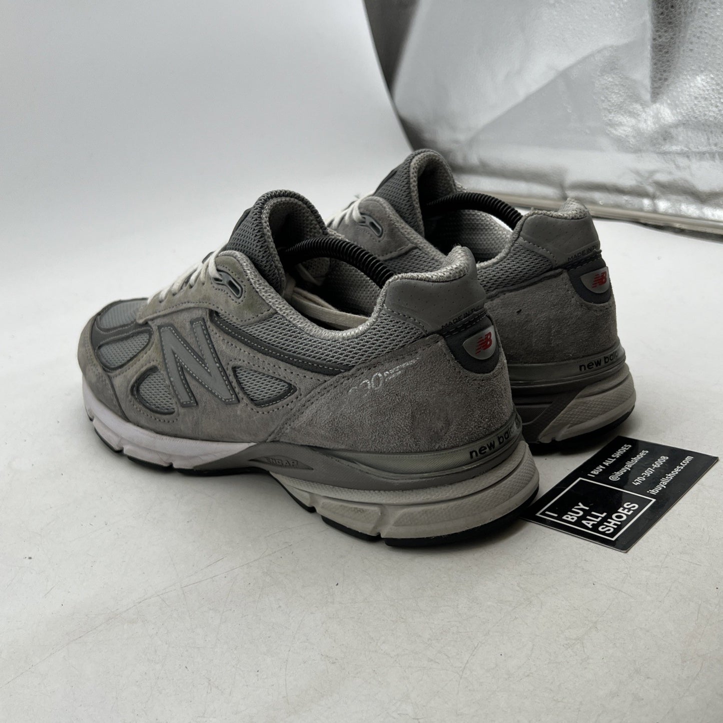 Size 10 - New Balance 990v4 Made in USA Grey Silver (U990GR4)