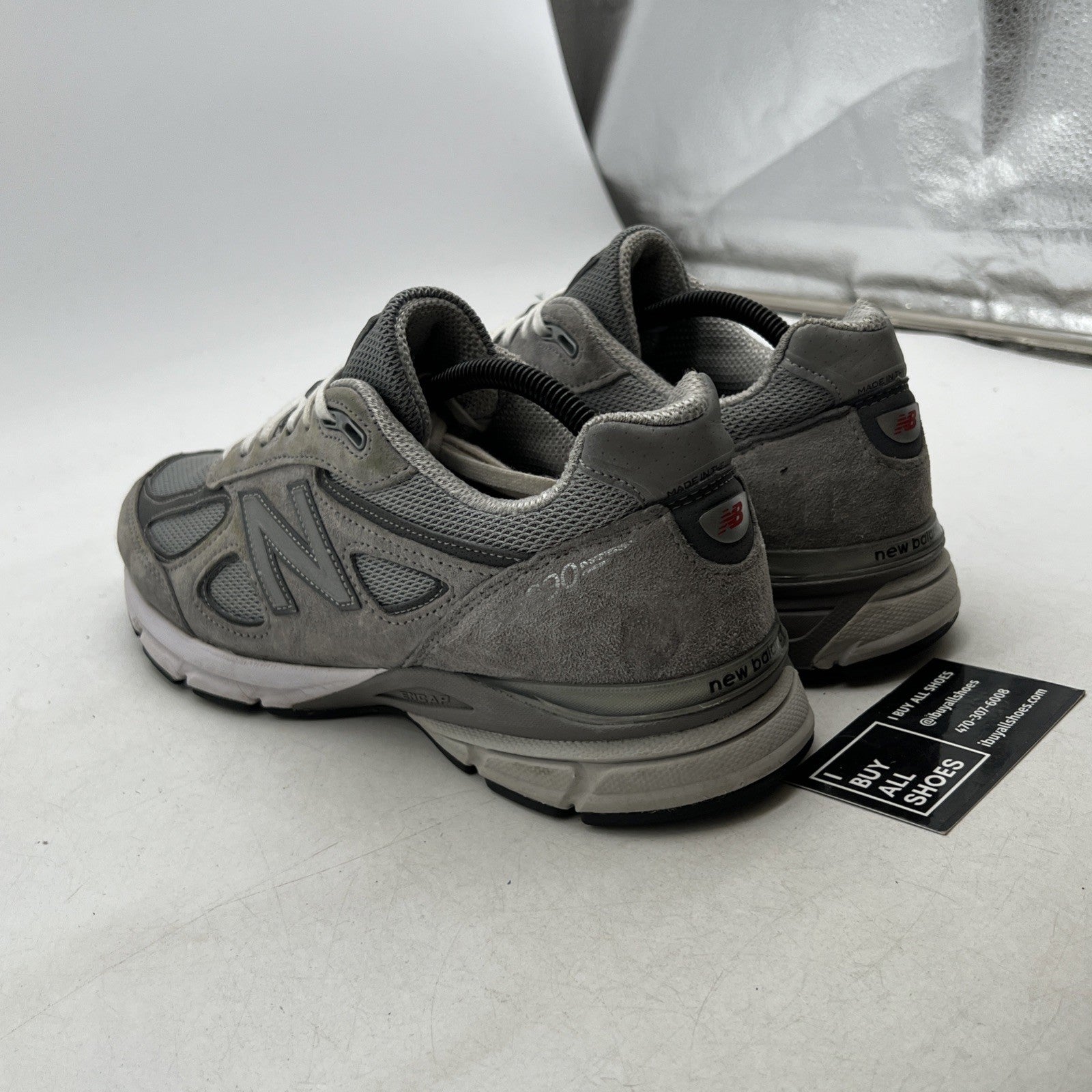 Size 10 - New Balance 990v4 Made in USA Grey Silver (U990GR4)