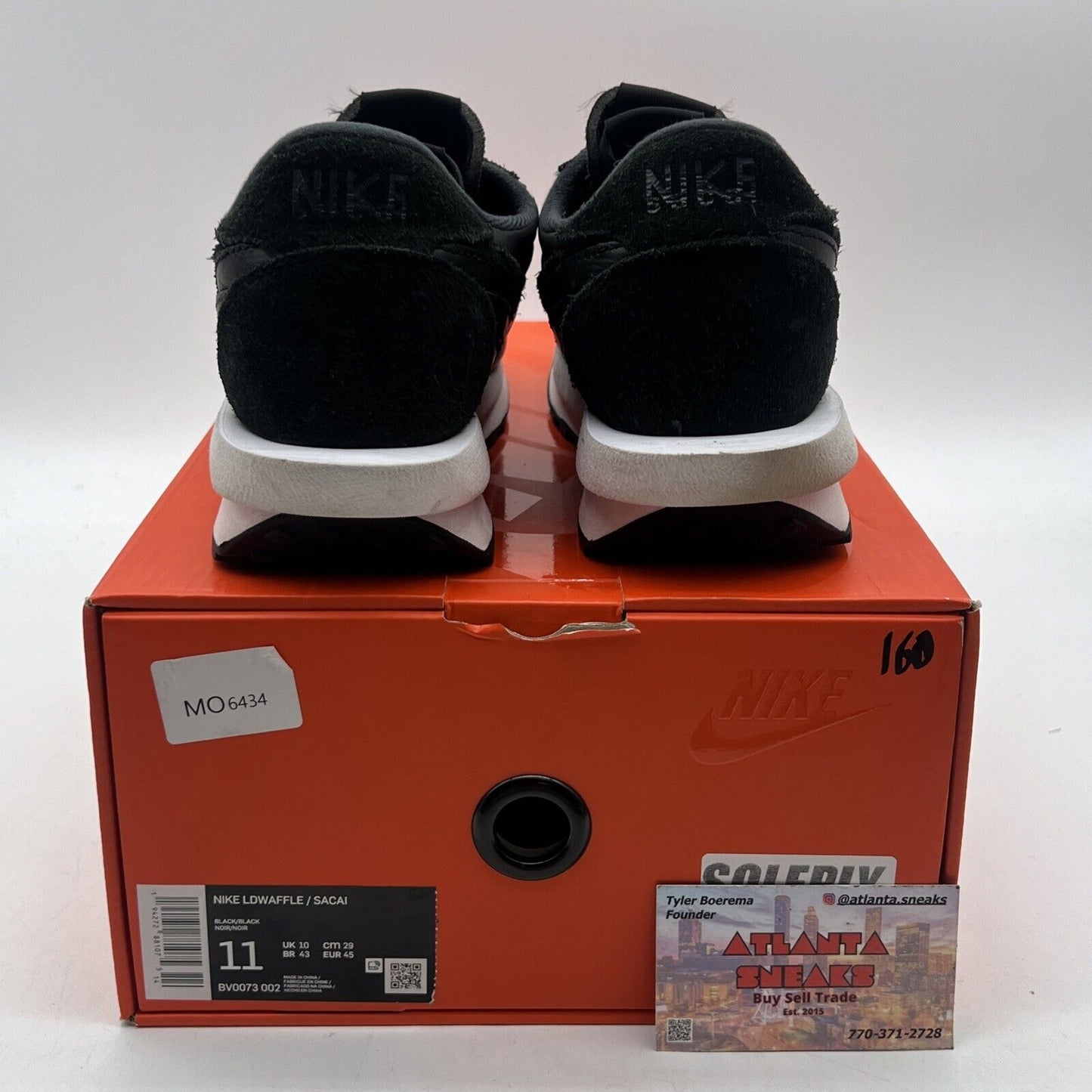 Size 11 - Nike sacai x LDWaffle Black Nylon White (BV0073-002)