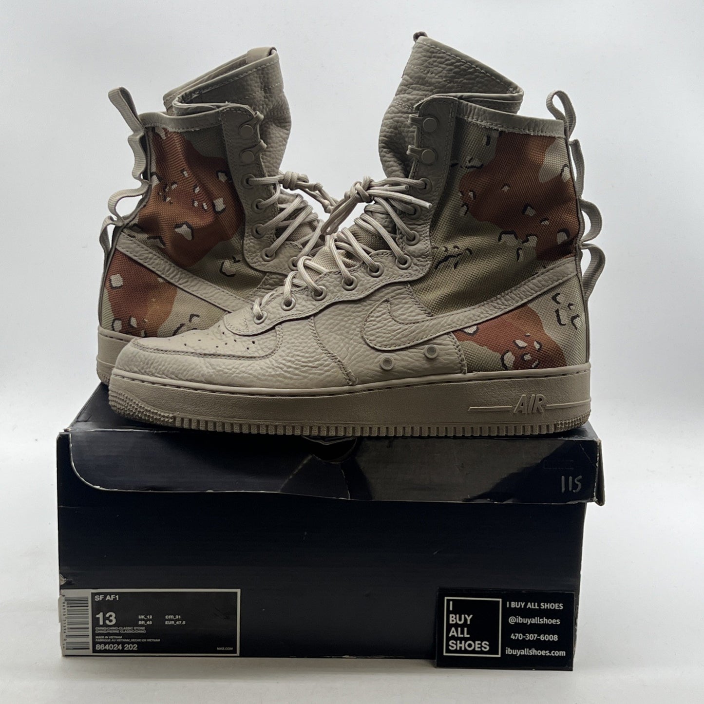 Size 13 - Nike SF Air Force 1 Desert Camo (864024-202)