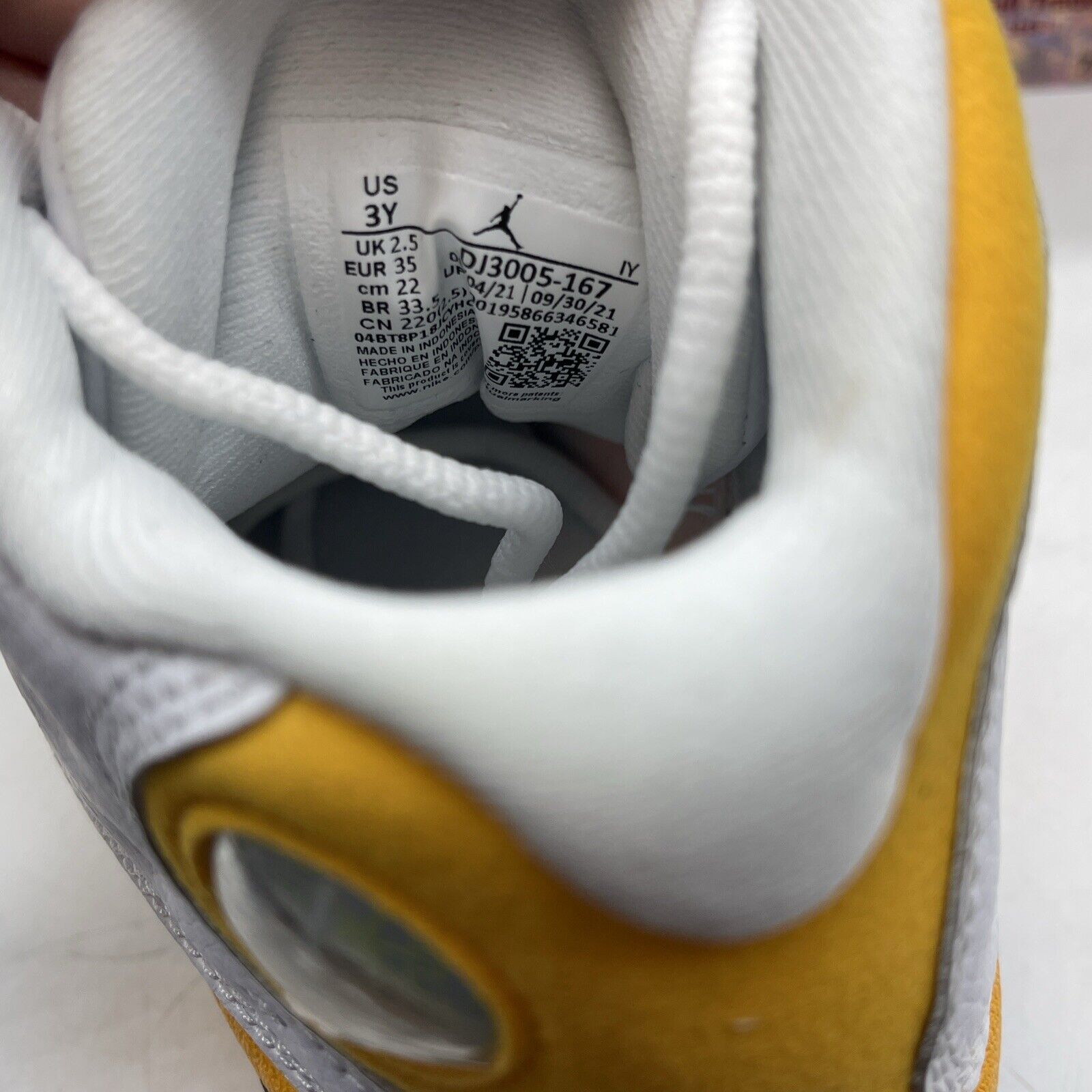 Size 3Y (GS) - Jordan 13 Retro Mid Del Sol Yellow Black White Suede (DJ3005-167)