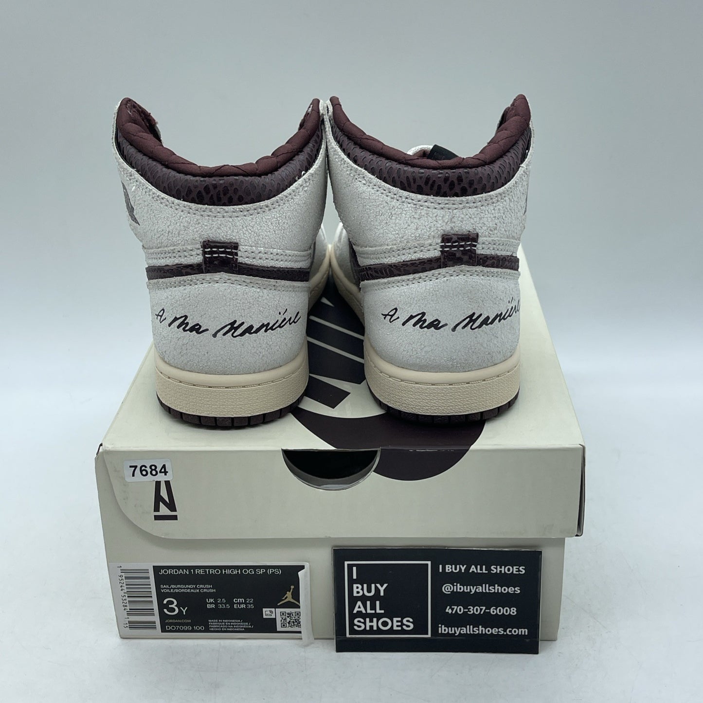 Size 3Y - Air Jordan 1 OG x A Ma Maniere High Airness (DO7099-100)