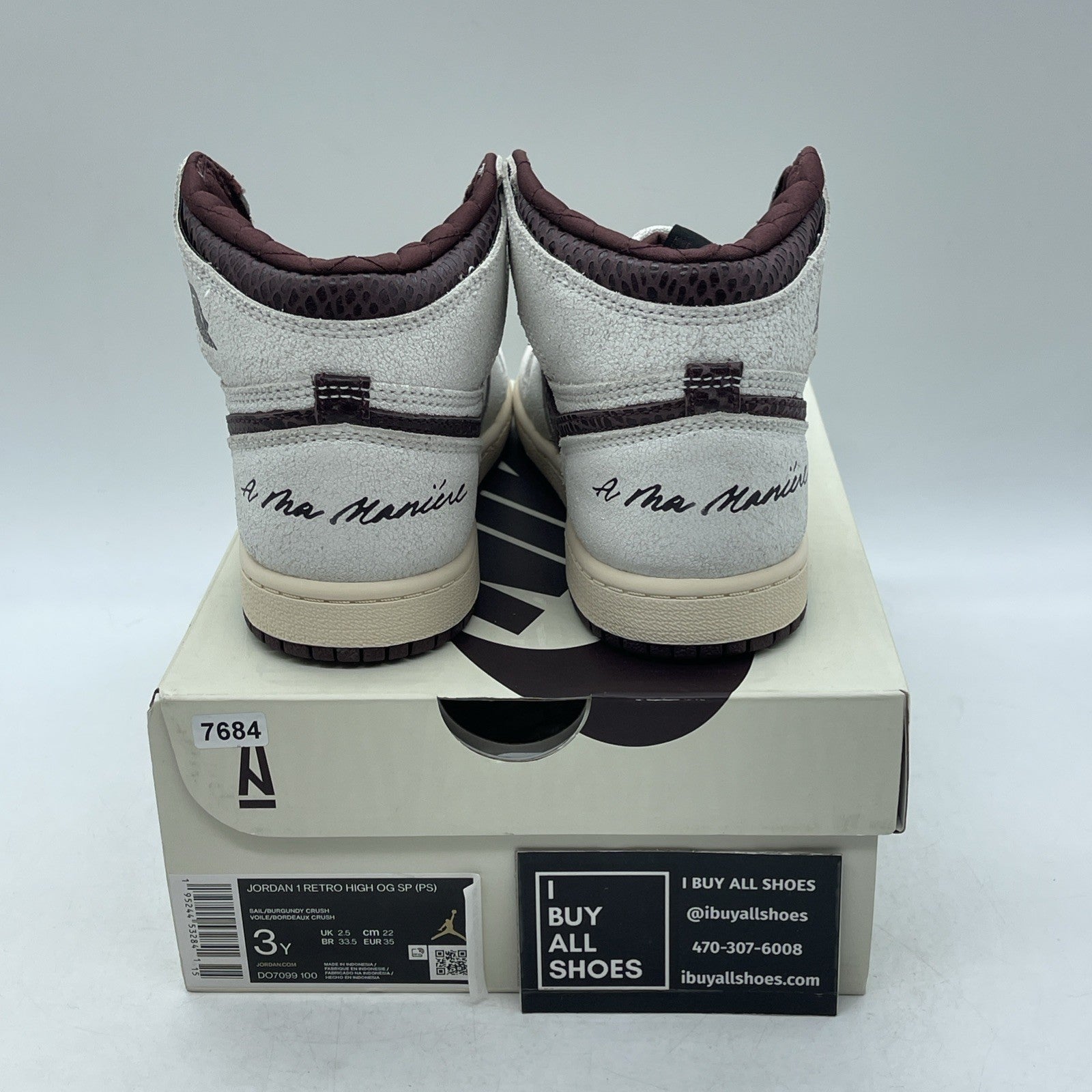 Size 3Y - Air Jordan 1 OG x A Ma Maniere High Airness (DO7099-100)