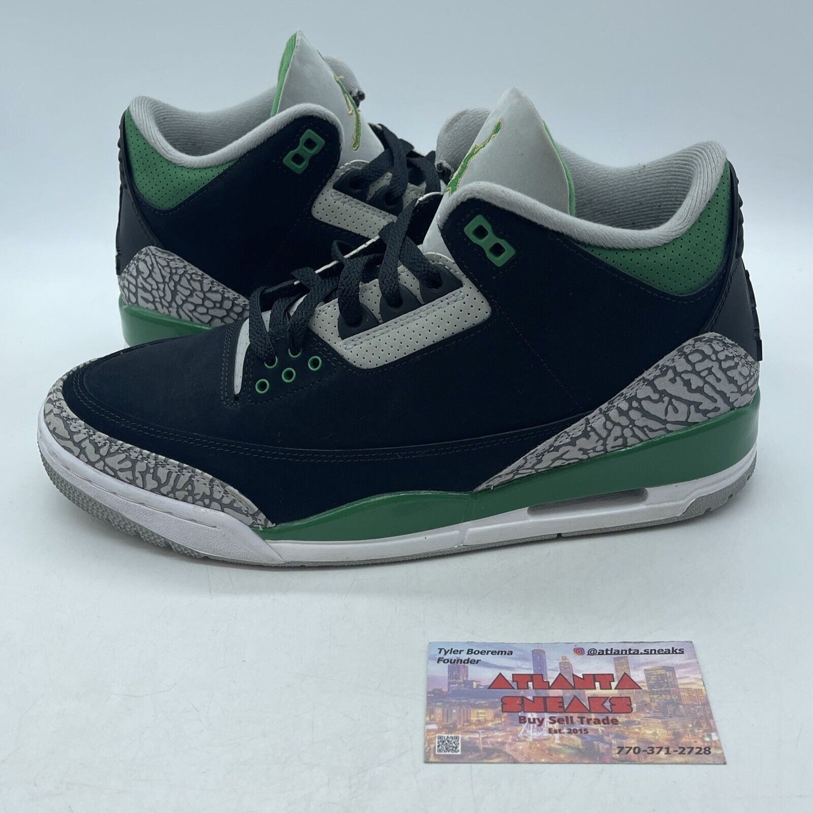 Size 9.5 - Jordan 3 Retro Mid Pine Green Black Green Grey Black (CT8532-030)