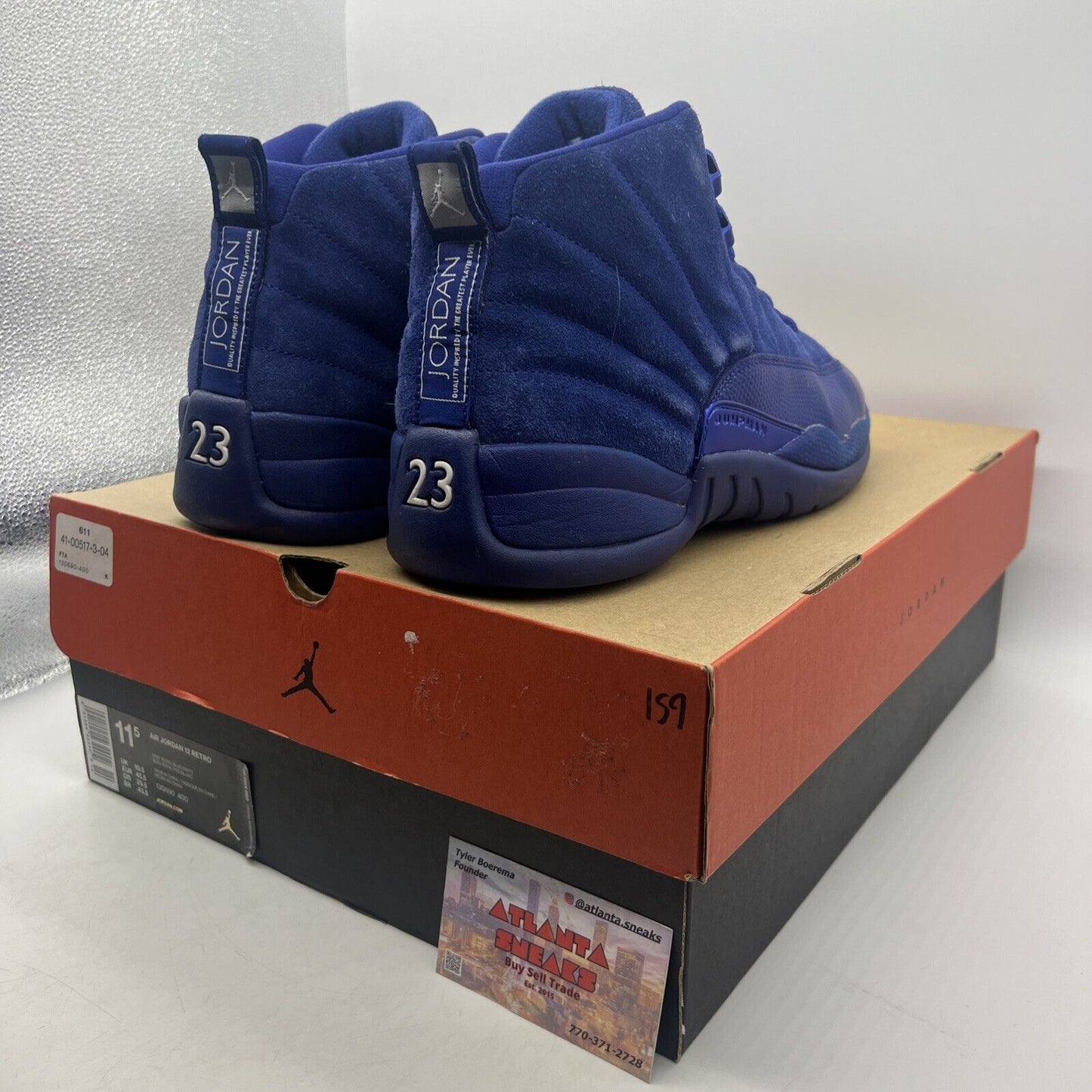 Size 11.5 - Air Jordan 12 Retro Deep Royal Suede Leather (130690-400)