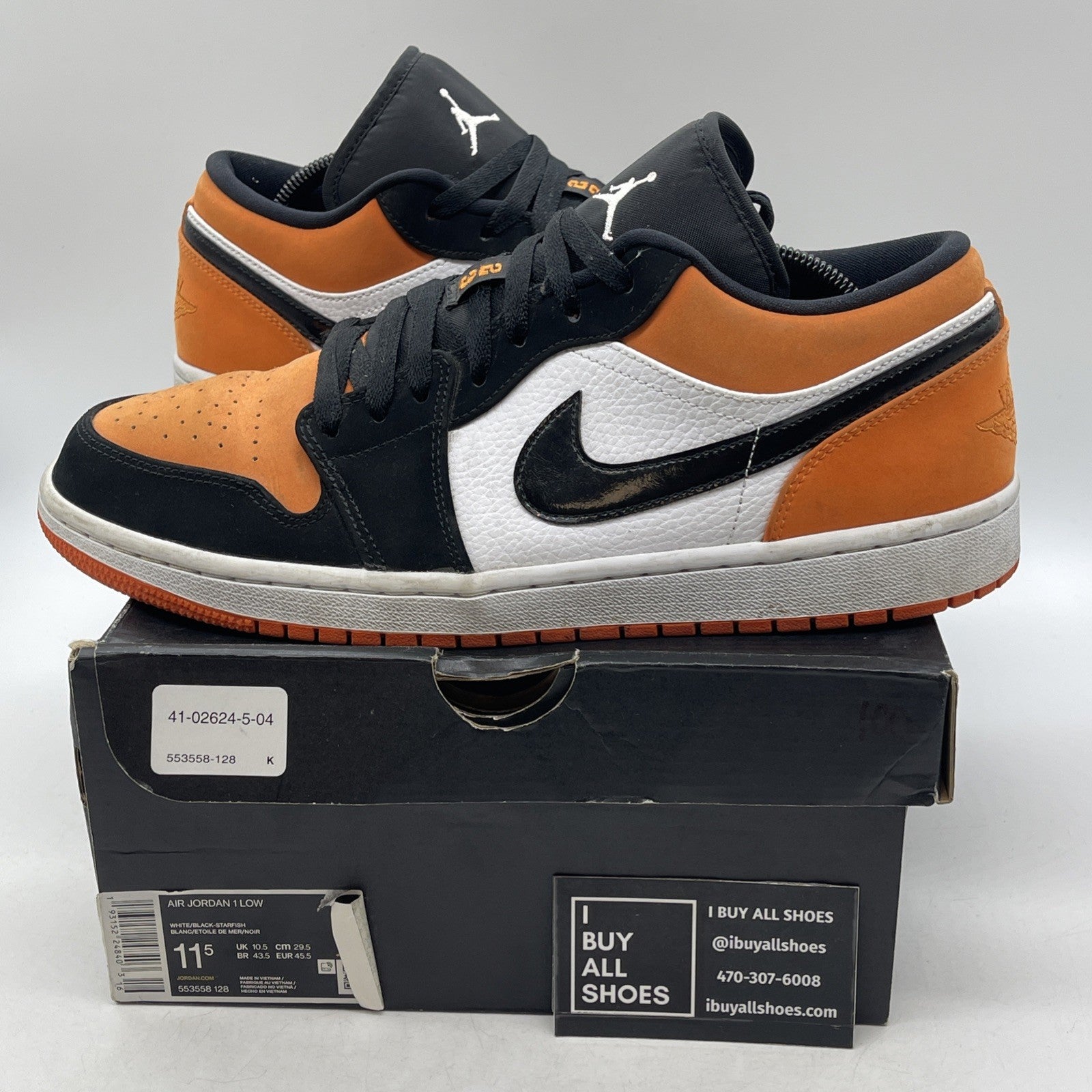 Size 11.5 - Air Jordan 1 Low Shattered Backboard (553558-128)