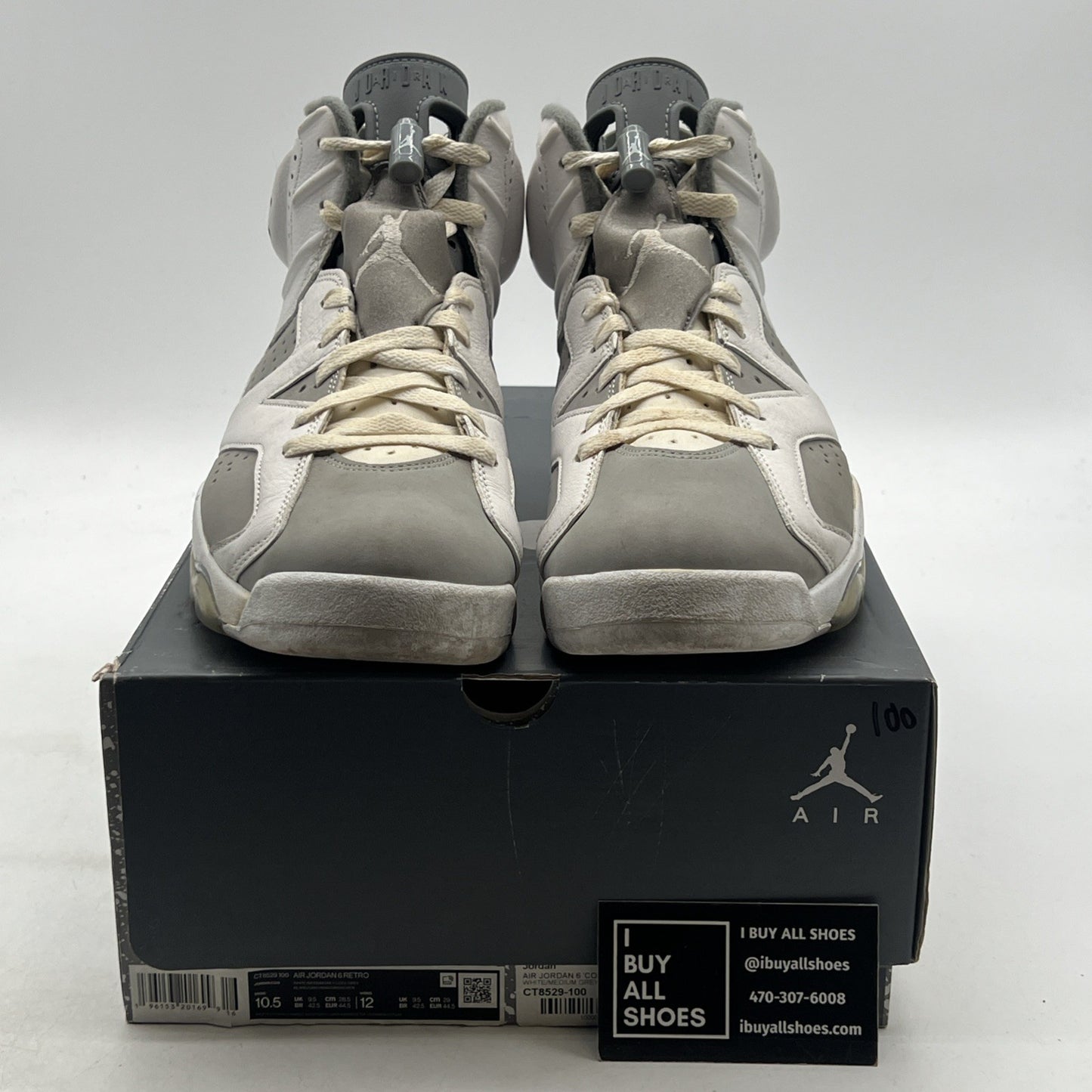 Size 10.5 - Air Jordan 6 Retro Low Cool Grey (CT8529-100)