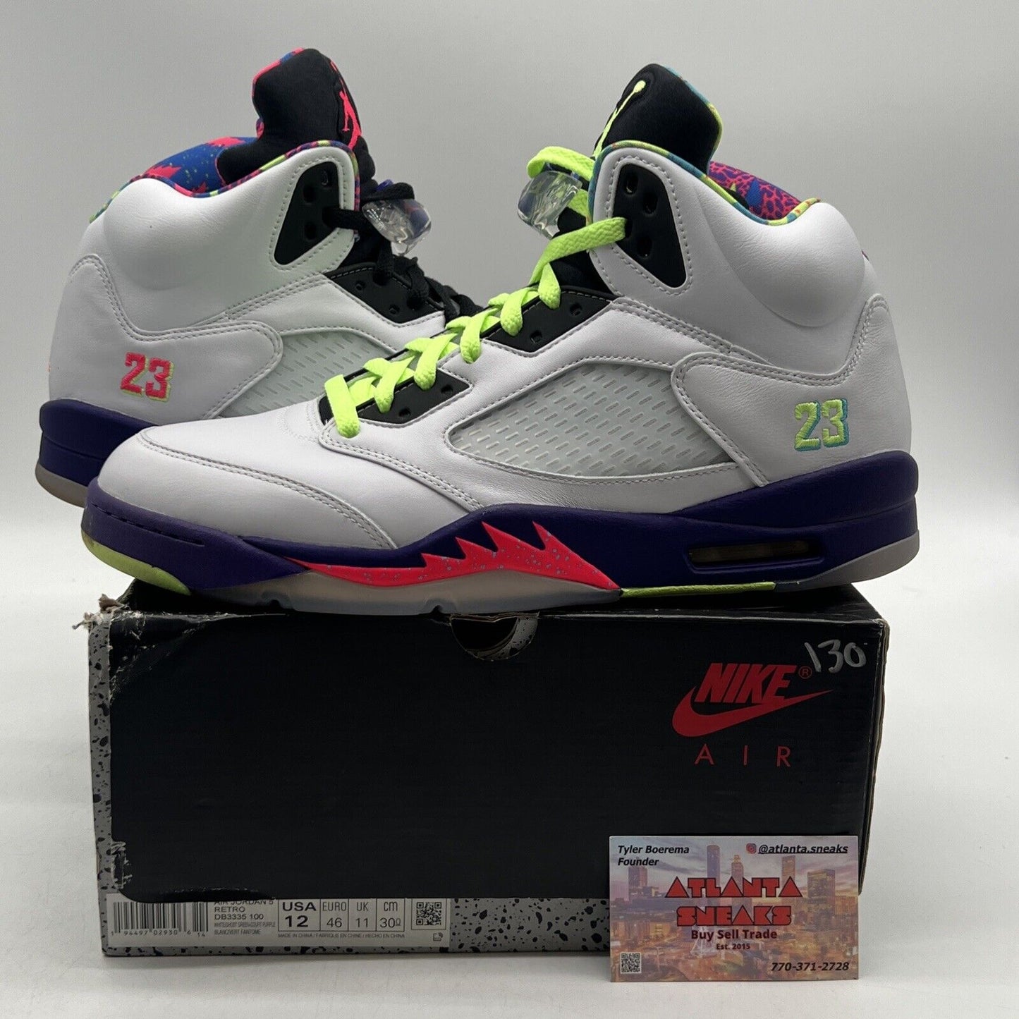 Size 12 - Jordan 5 Retro Alternate Bel-Air 2020 Purple Blue Leather (DB3335-100)