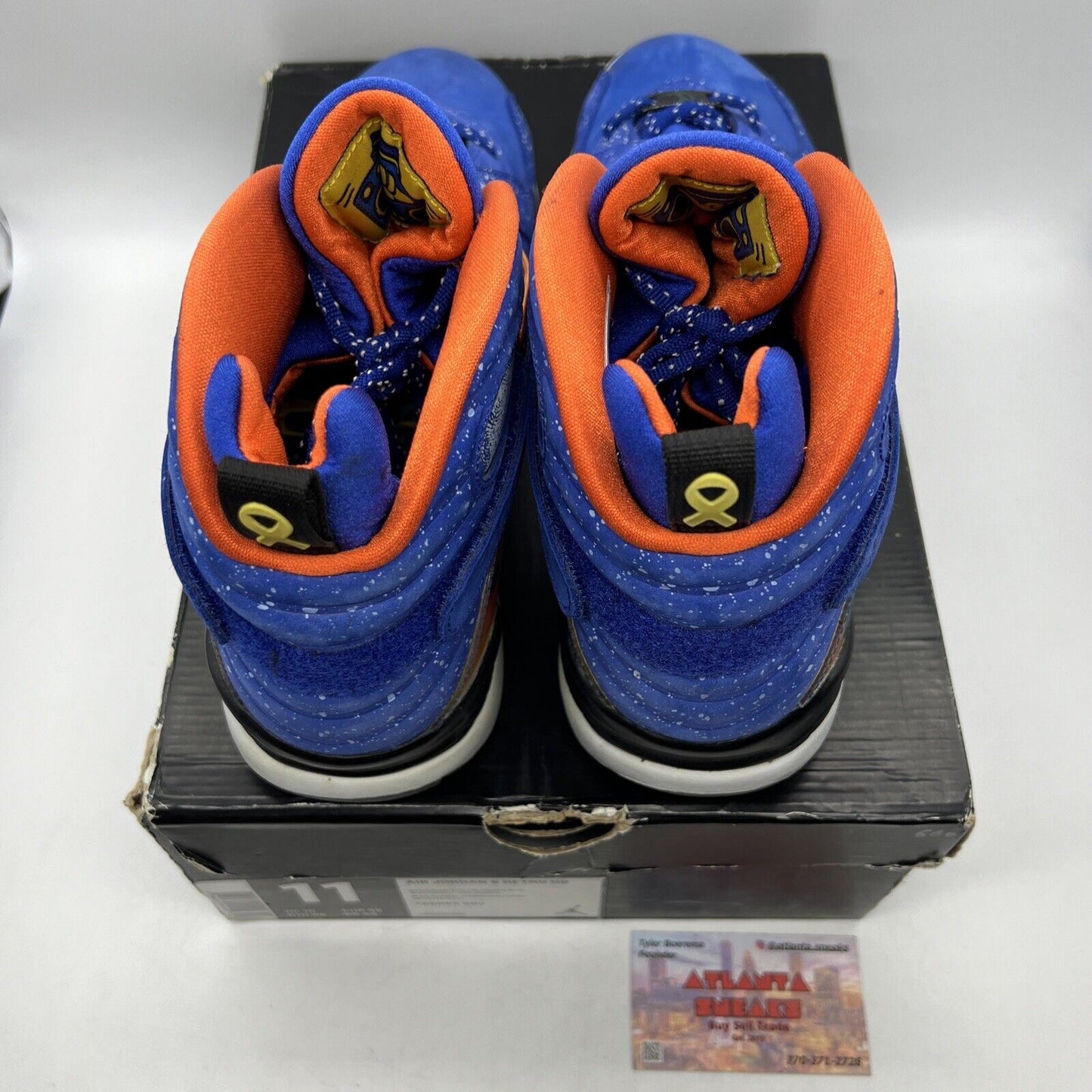 Size 11 - Air Jordan 8 Retro DB Doernbecher Blue Orange Suede (729893-480)