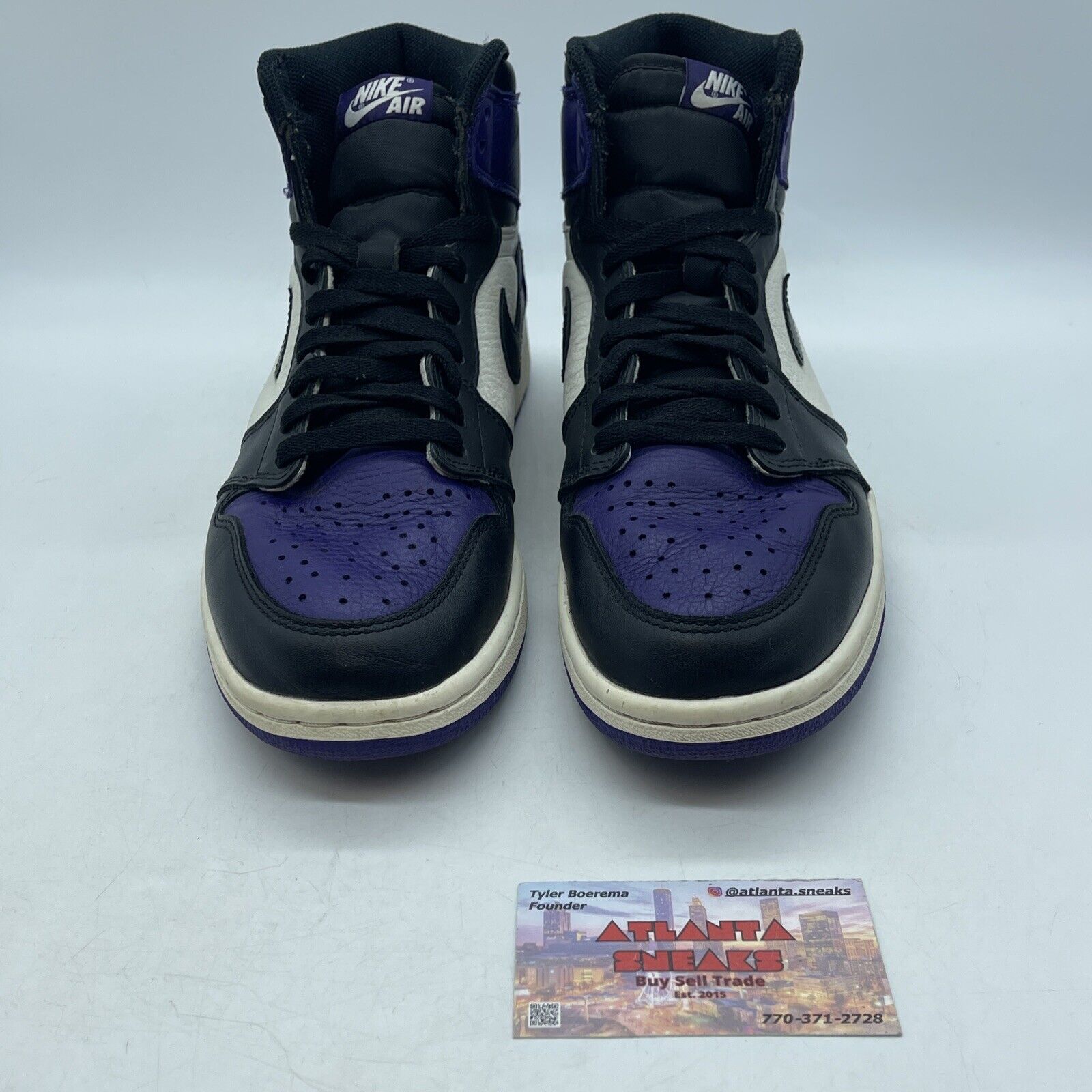 Size 8.5 - Air Jordan 1 Retro OG High Court Purple White Black (555088-501)