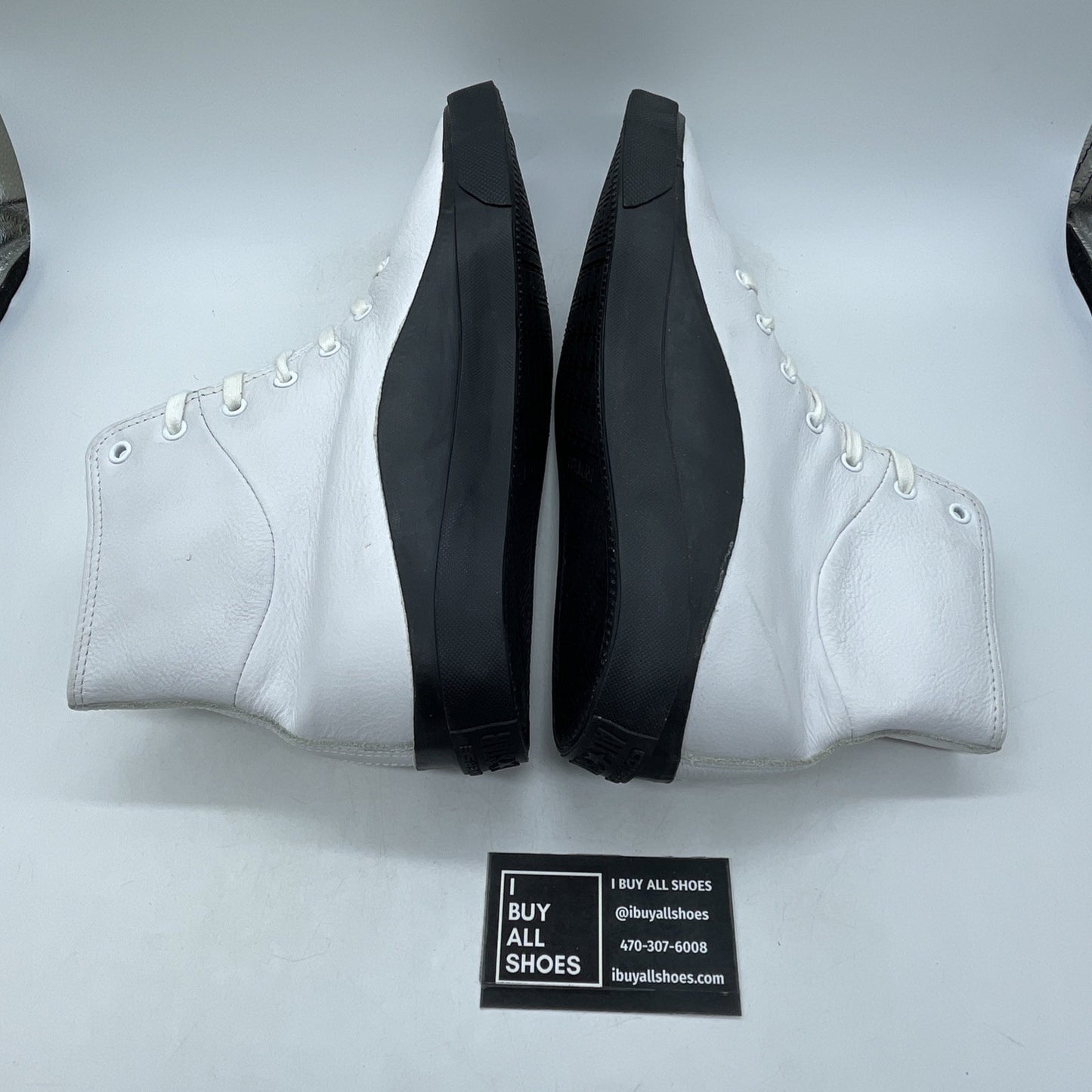 Size 13 - Converse All Star AS Quantum White Leather High Top (153647C)