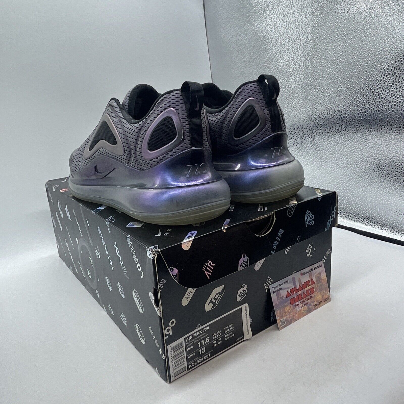 Size 11.5 - Nike Air Max 720 Northern Lights Night Purple Black (AO2924-001)