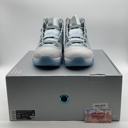 Size 13 - Air Jordan 11 Adapt Legend Blue Grey White Suede Leather (DO6365-001)