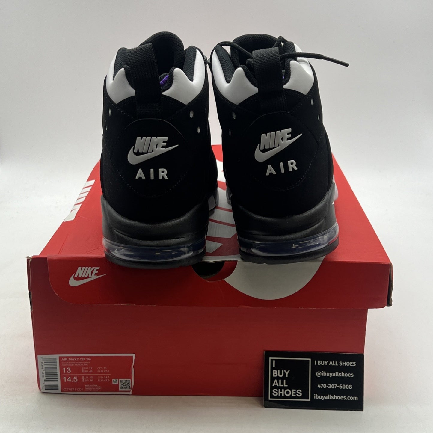 Size 13 - Nike Air Max 2 CB 94 Retro 2020 Black Purple (CZ7871-001)
