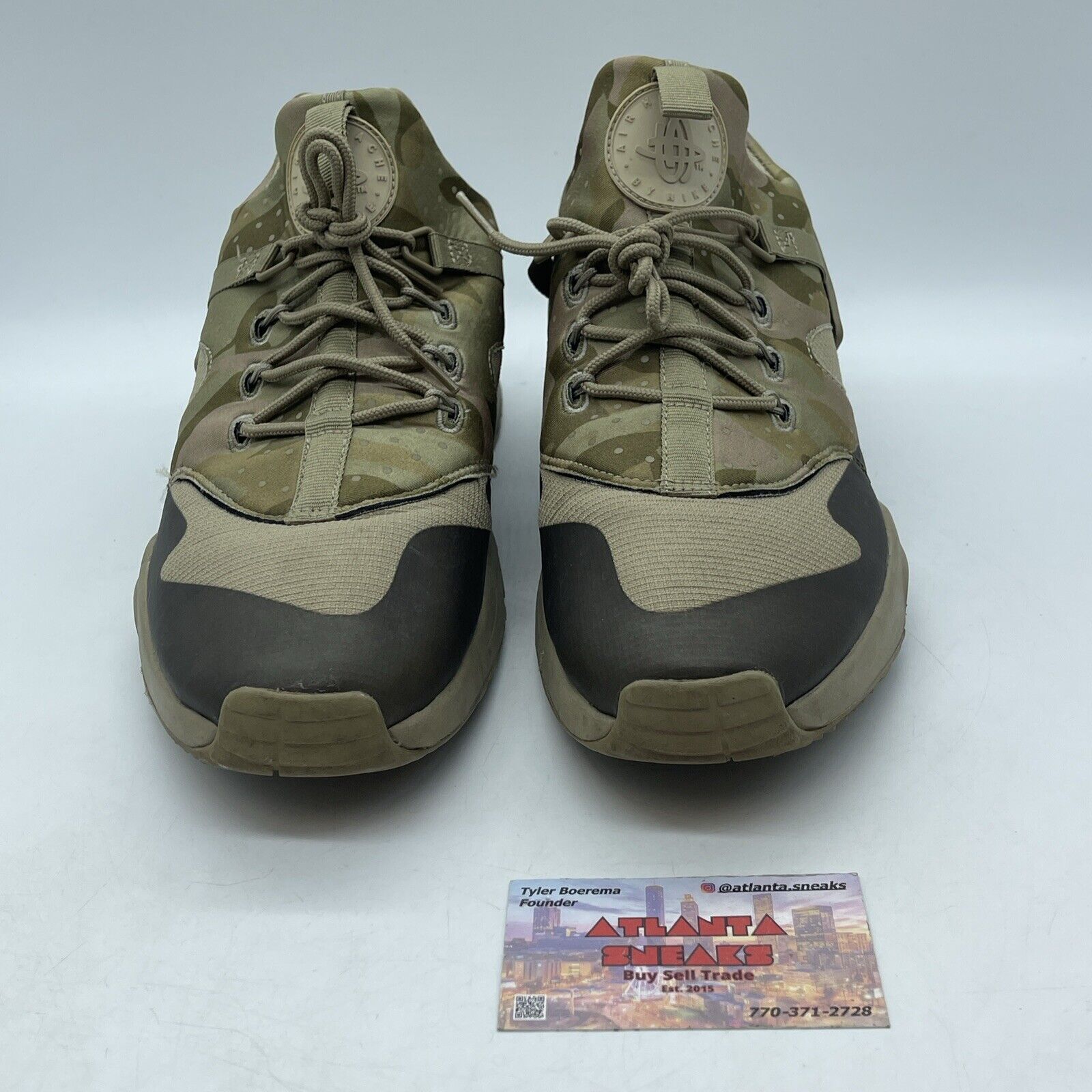 Size 12 - Nike Air Huarache Utility Khaki Brown Green (806807-200)