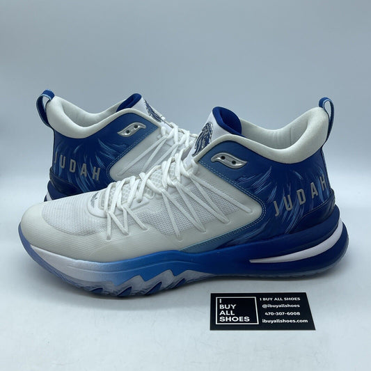 Size 13 - Unitus Judah 1 basketball shoes Blue White Suede Leather (JUB001-141)