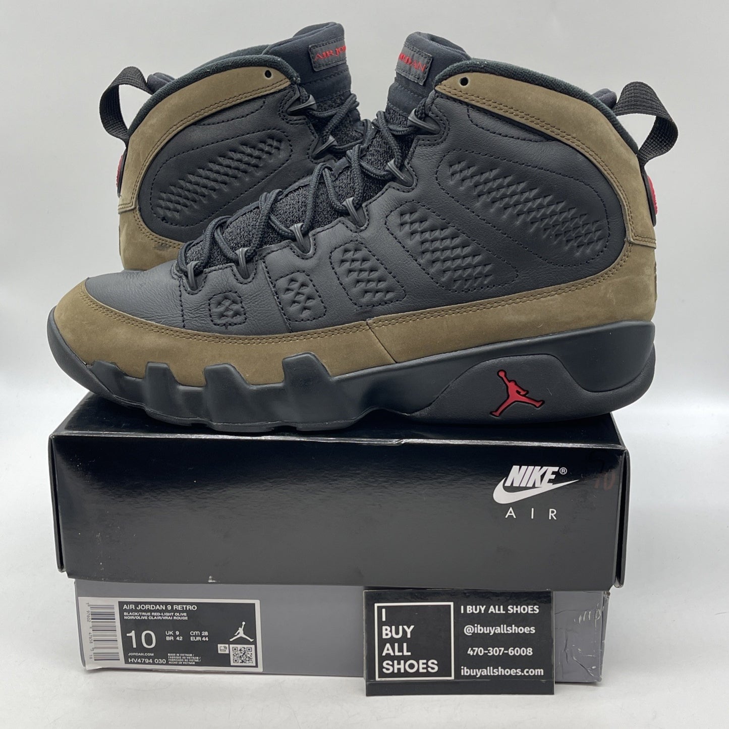 Size 10 - Air Jordan 9 Retro 2024 Olive (HV4794-030)