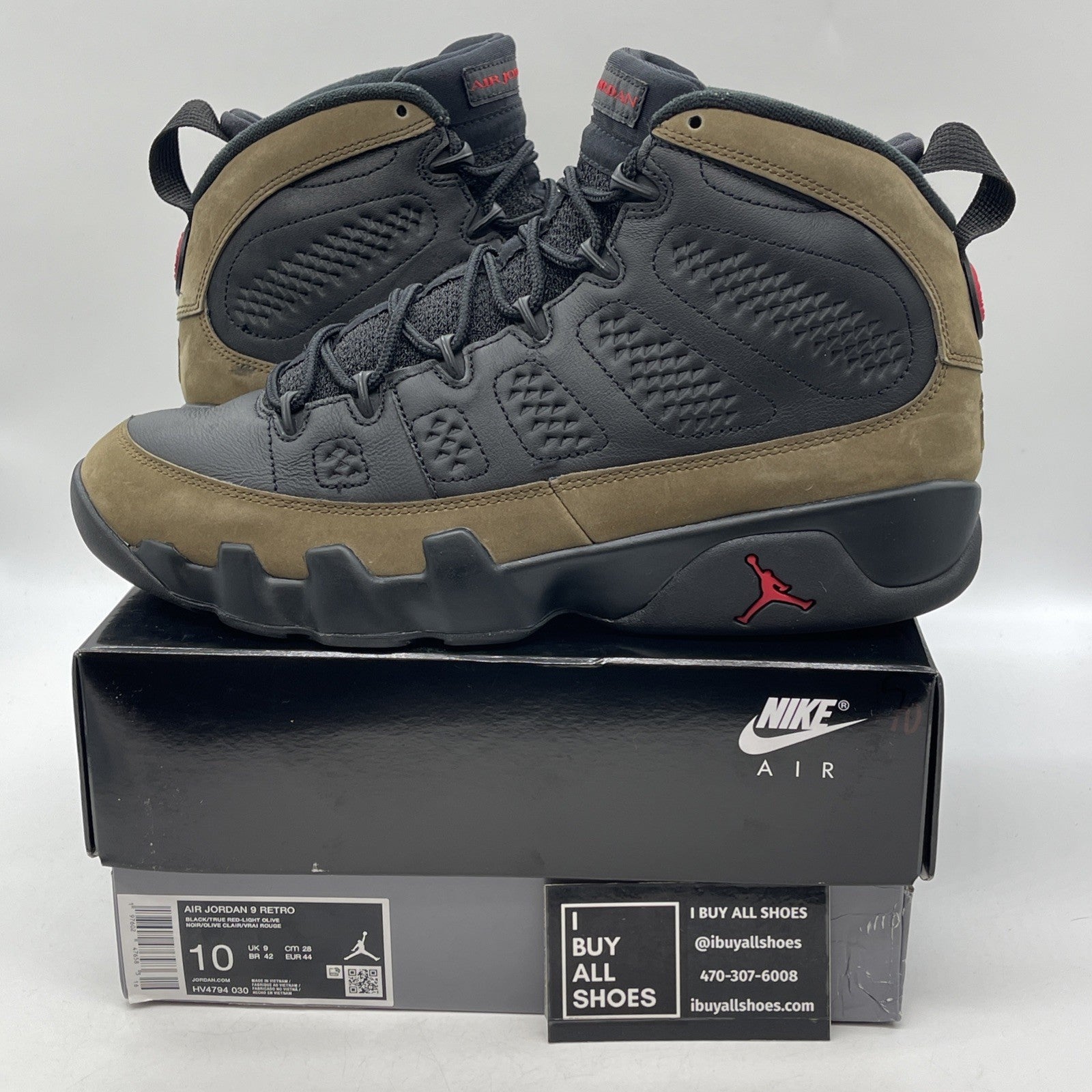 Size 10 - Air Jordan 9 Retro 2024 Olive (HV4794-030)