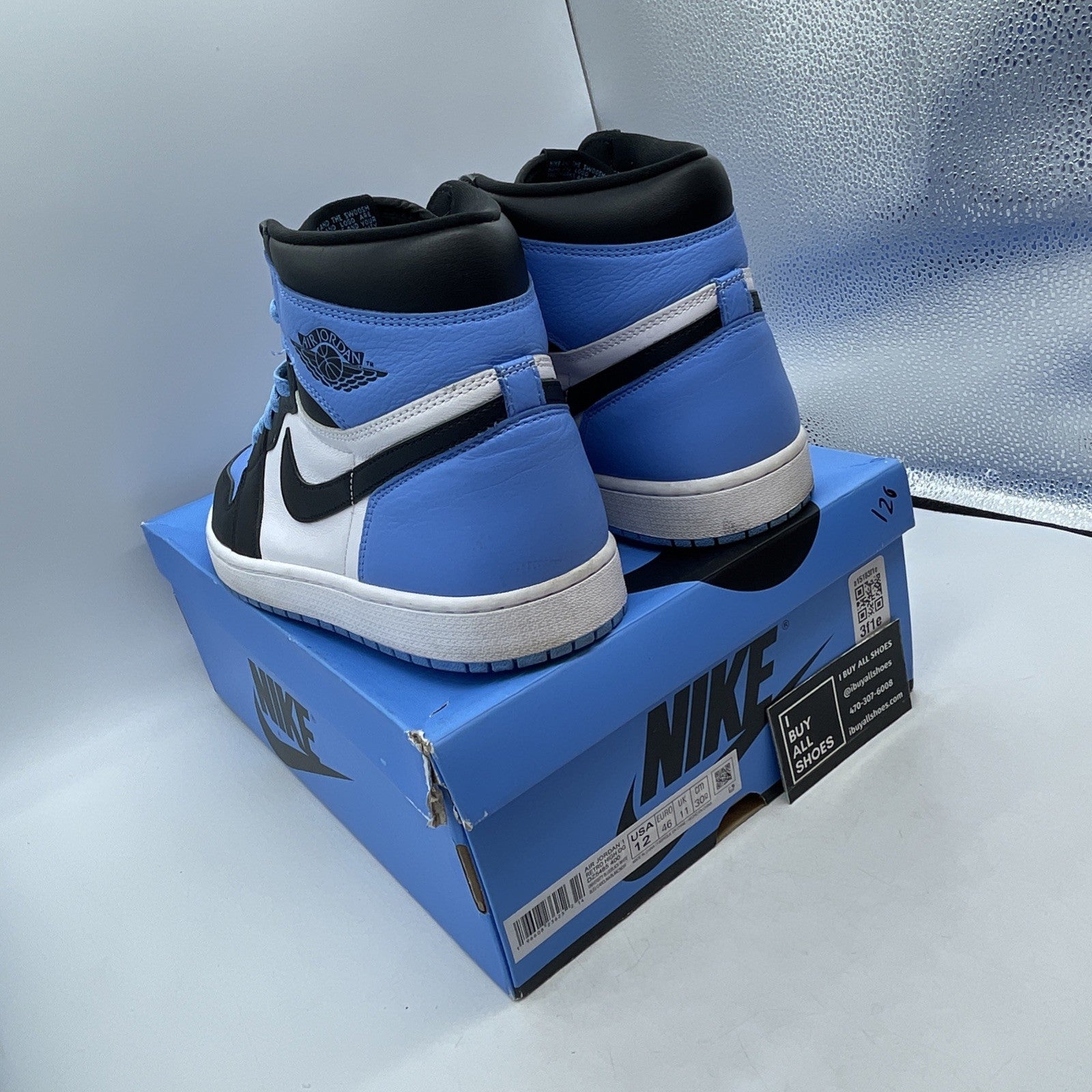 Size 12 - Air Jordan 1 Retro OG High UNC Toe (DZ5485-400)