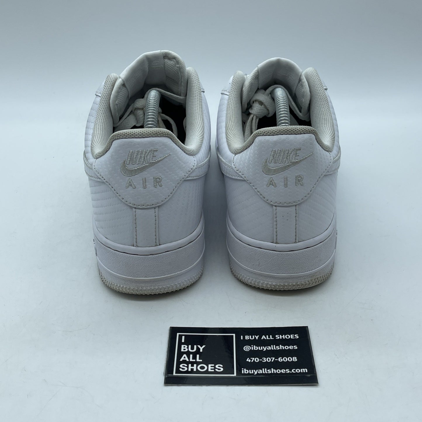 Size 9 - Nike Air Force 1 '07 Carbon Fiber Pack - White