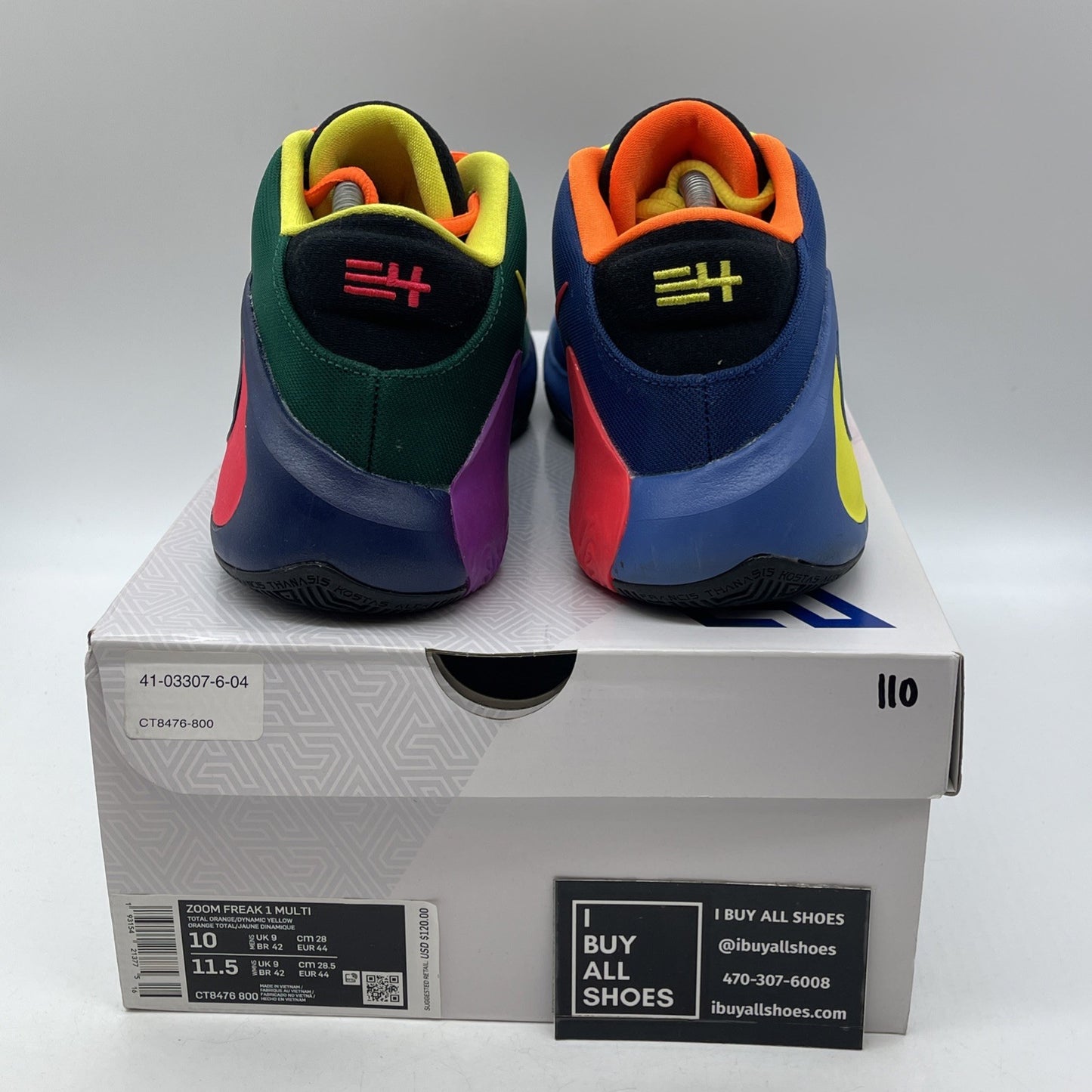 Size 10 - Nike Zoom Freak 1 Roots Multi Color Leather (CT8476-800)