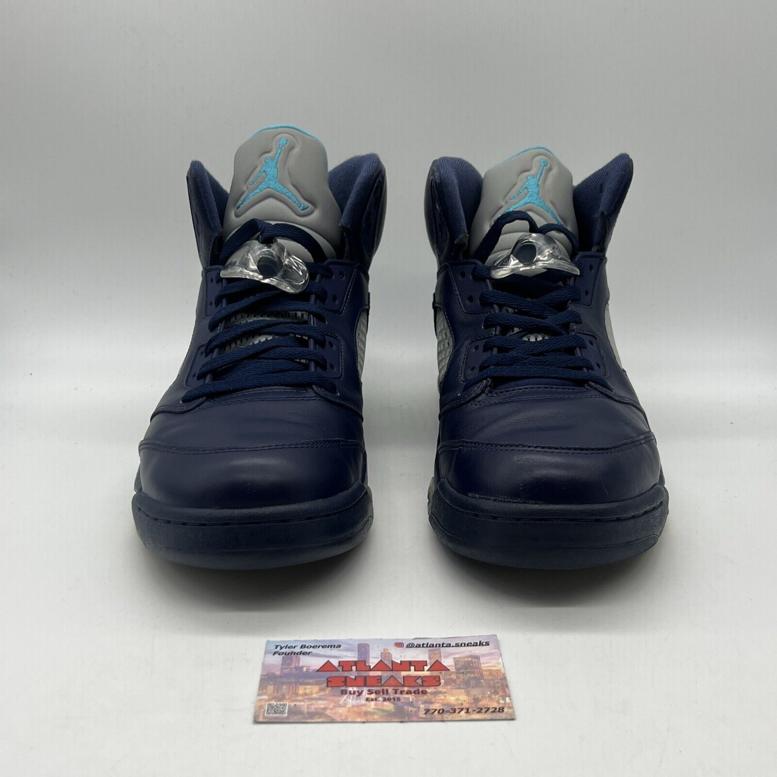 Size 11.5 - Air Jordan 5 Retro Pre-Grape Navy Blue Leather Used (136017-405)