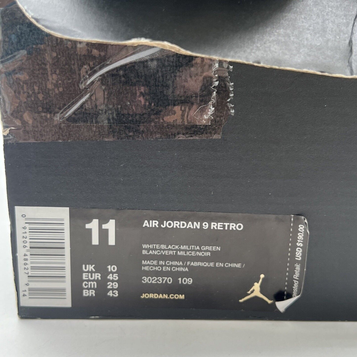 Size 11 - Air Jordan 9 Retro Statue (302370-109)