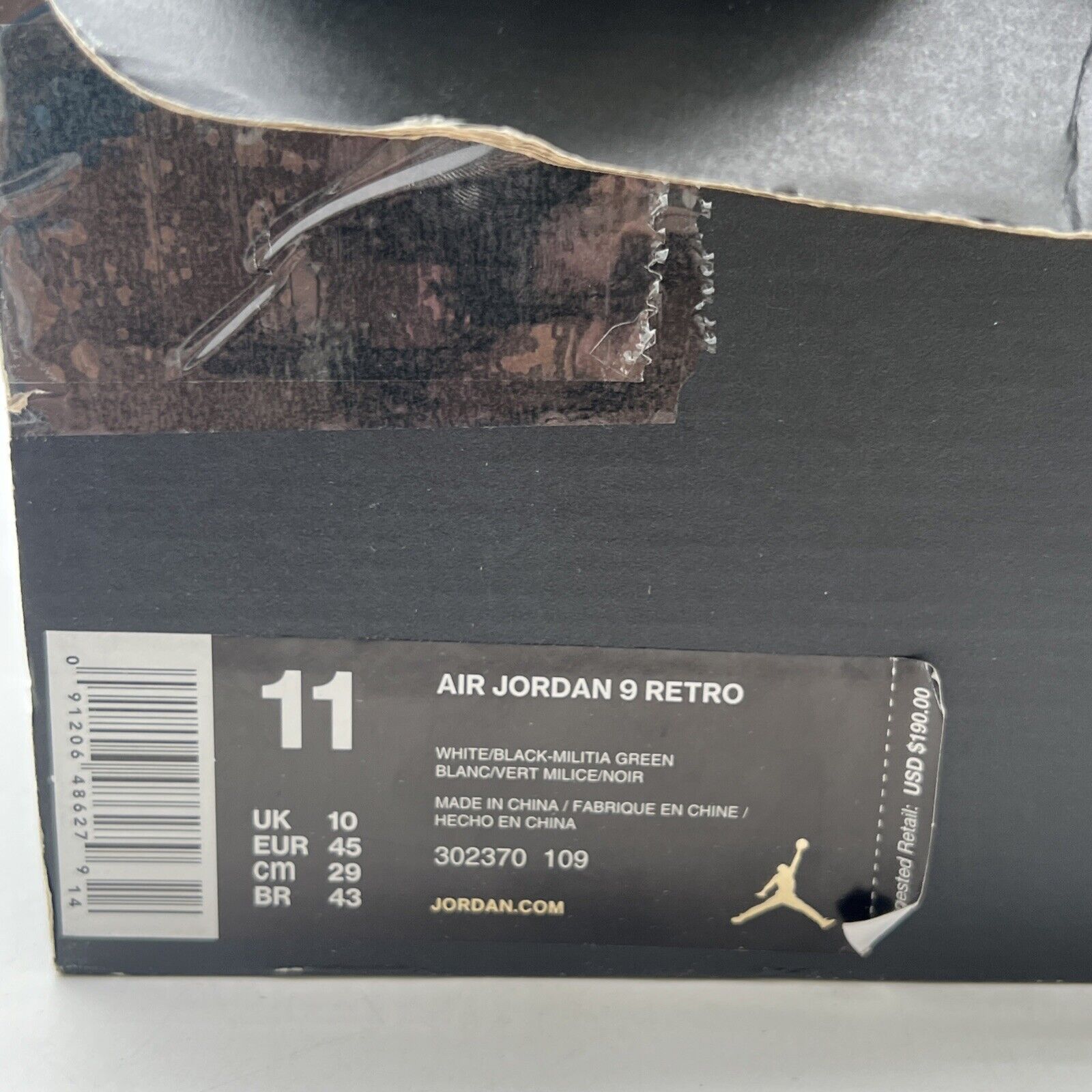 Size 11 - Air Jordan 9 Retro Statue (302370-109)