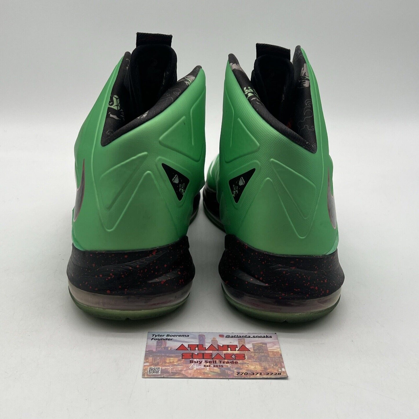 Size 13 - Nike LeBron 10 Cutting Jade Black Red Green (541100-303)