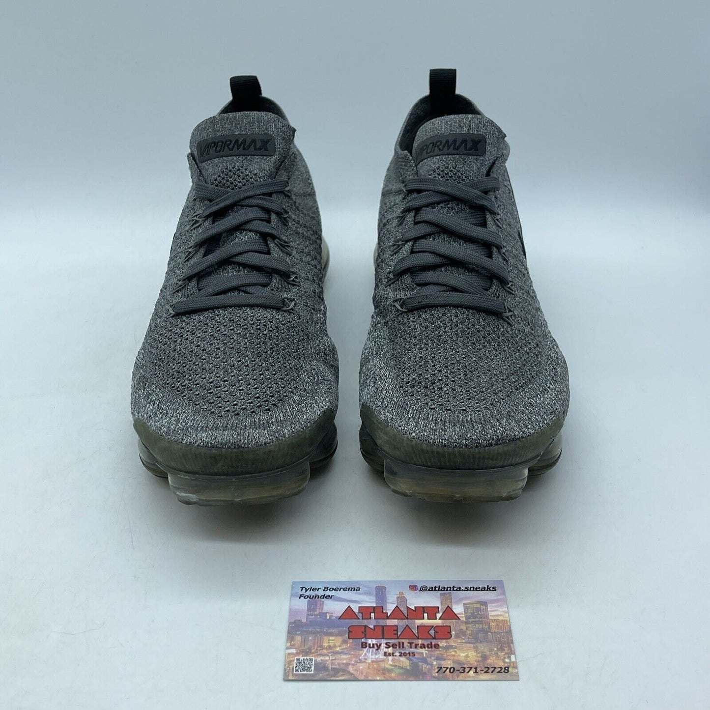 Size 9.5 - Nike Air Vapormax Flyknit 2 Wolf Grey Black (942842-002)