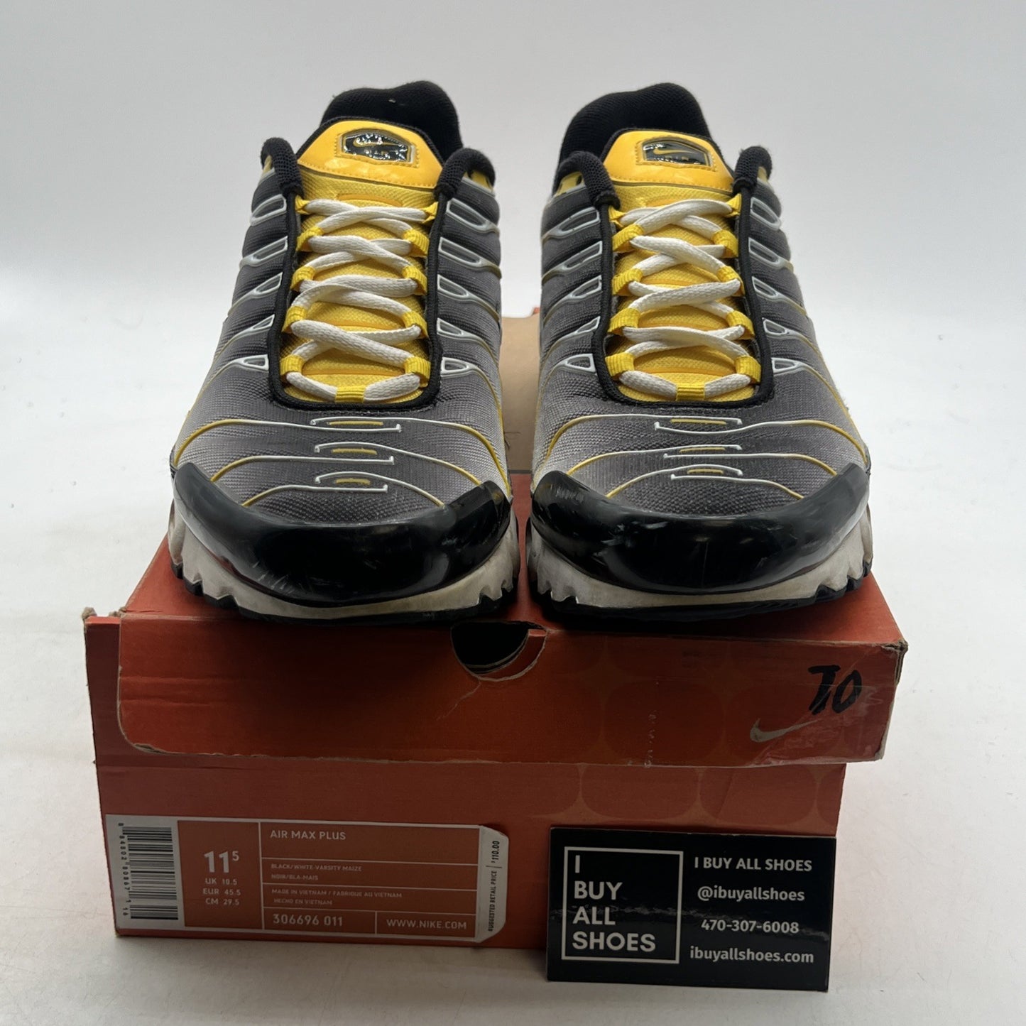 Size 11.5 - Nike Air Max Plus Black (306696-011)