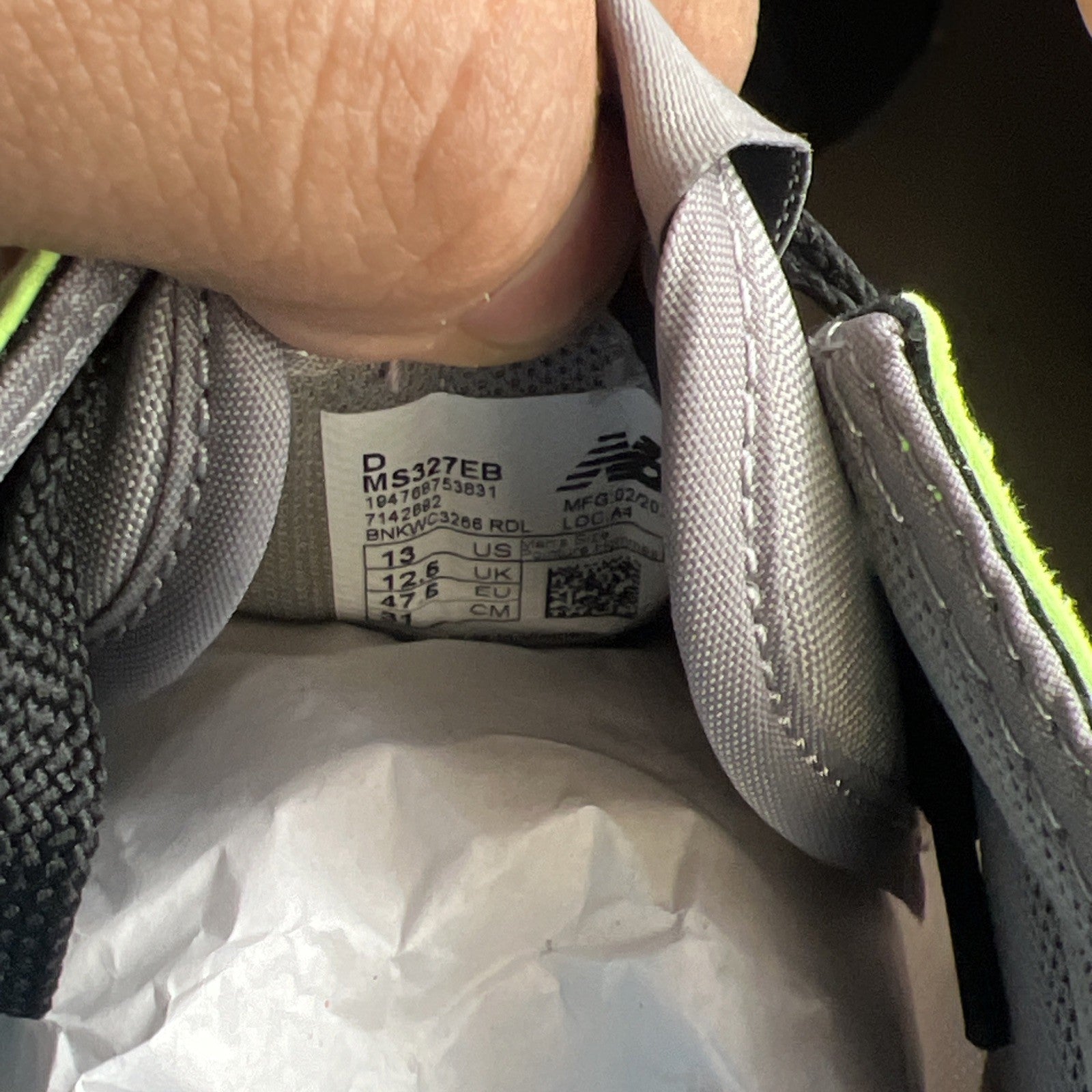 Size 13 - New Balance 327 Miami Nights (MS327EB)