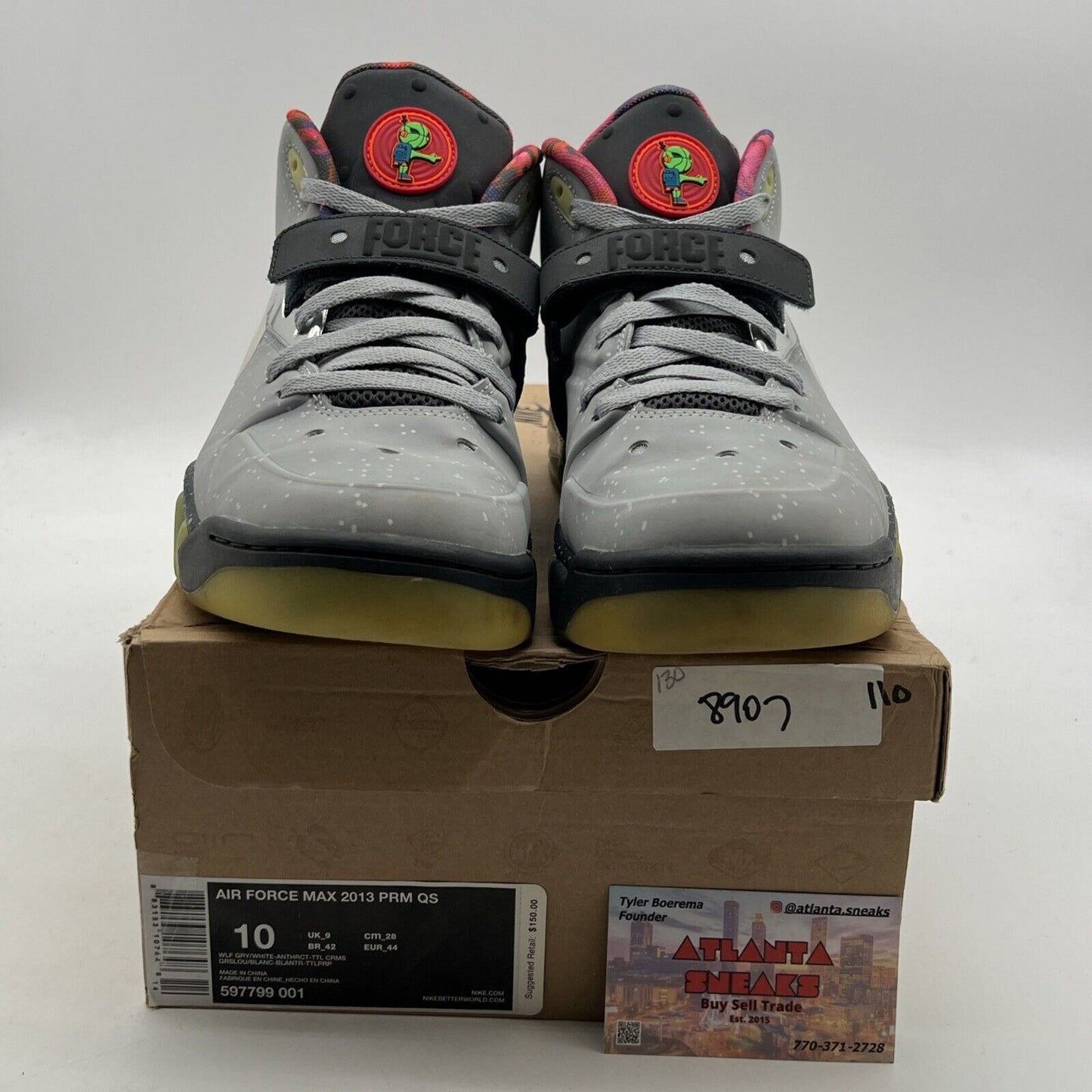 Size 10 - Nike Air Force Max 2013 PRM QS Area 72 (597799-001)